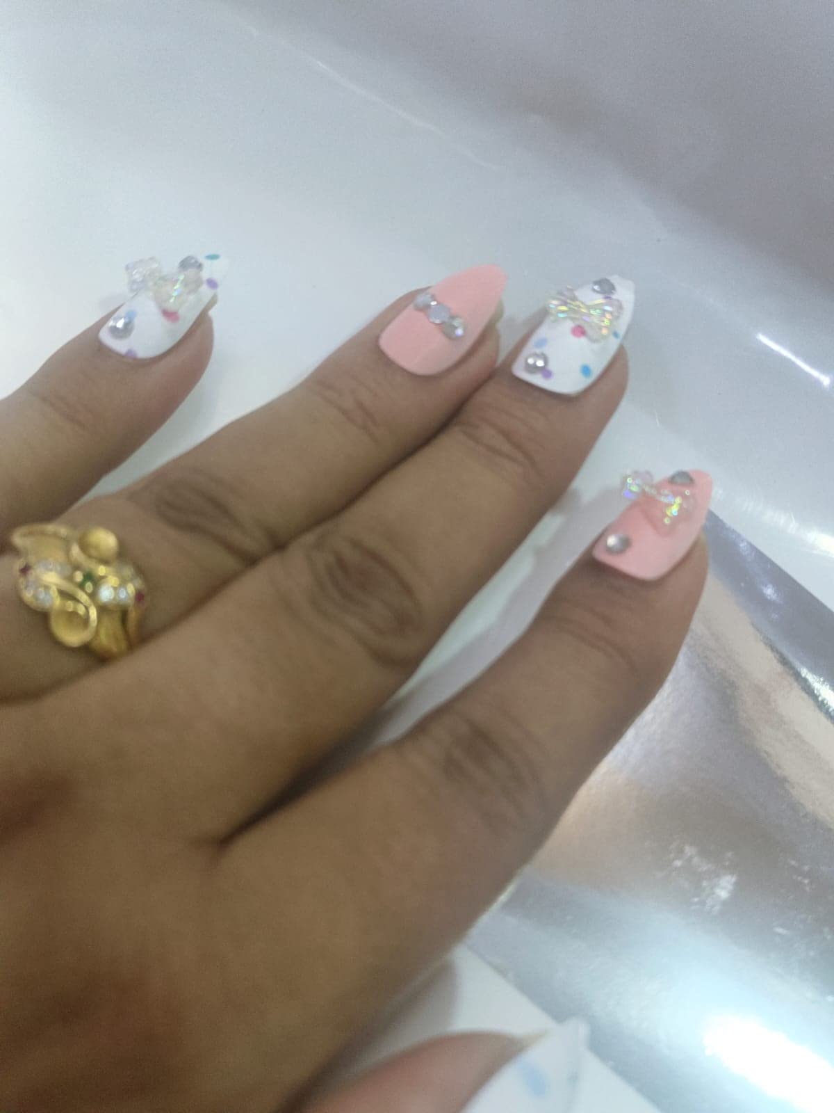 Premium Reusable Fake Nails with 3D Designs - 12 Pack of Artificial Nails for Women - Perfect for Parties, Weddings & Special Occasions