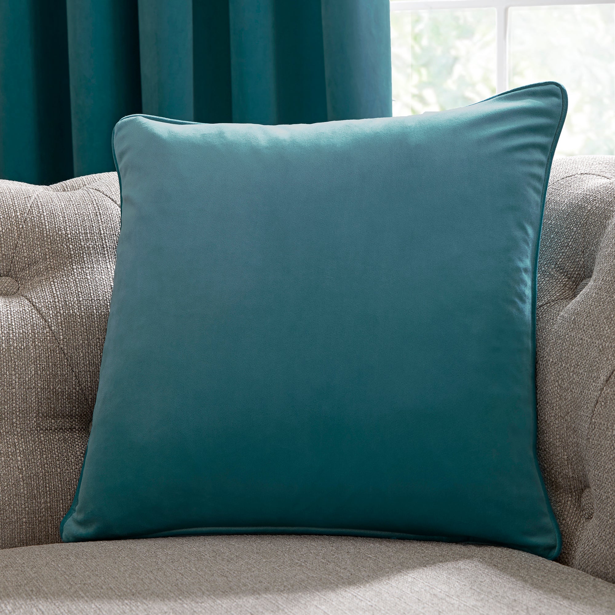 Laurence Llewelyn Bowen Montrose Teal Throw Pillow Cushion - Luxury Home Decor for Sofa, Bed & Living Room