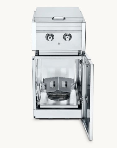 Crown Verity ICM SBLP PH Infinite Series Commercial Grade Stainless Steel Cabinet with Dual Side Burner - Propane Gas for Outdoor Cooking, Catering, and Restaurant Use