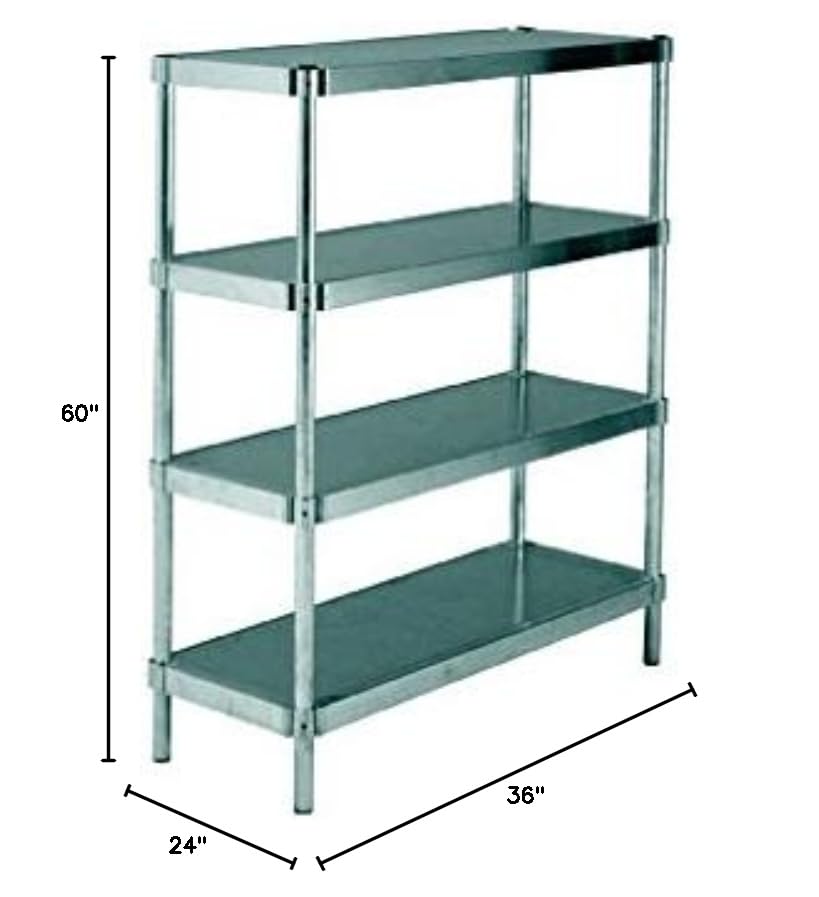 4-Tier Heavy Duty Metal Shelving Unit - 60