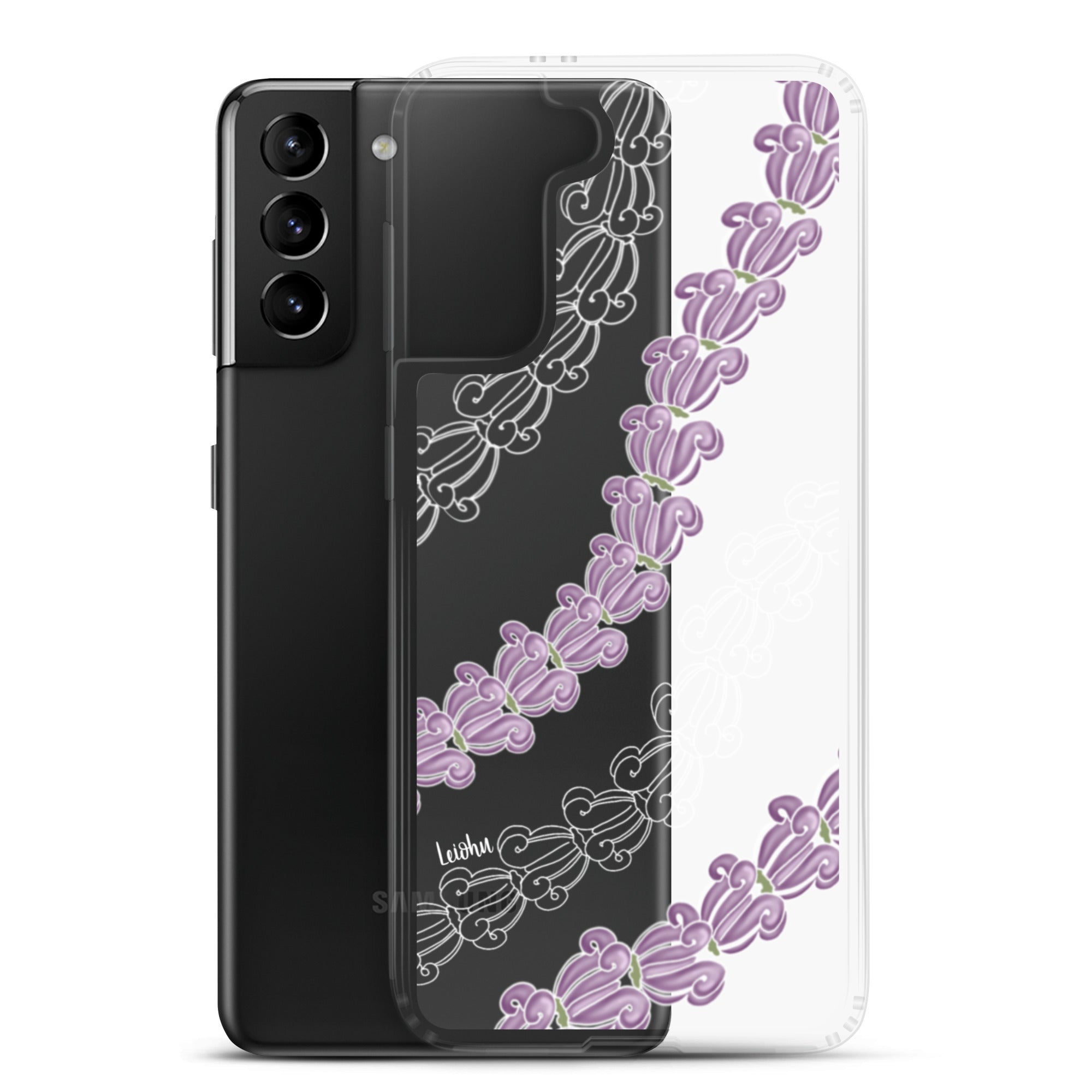 Samsung Clear Phone Case with Crown Lei Design - Slim Protective Cover for Samsung Galaxy [Model] - Perfect for Parties, Festivals, and Everyday Use
