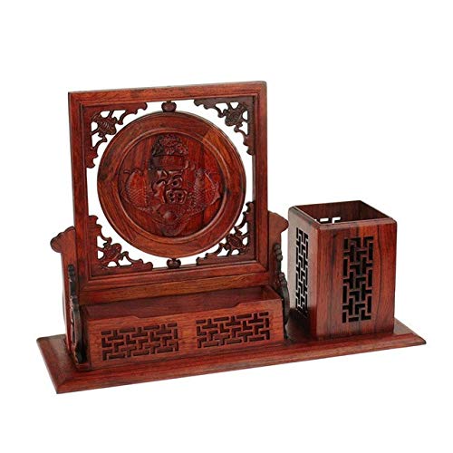 ZAMTAC Red Acid Branch Creative Multifunctional Pen Holder - Solid Wood Carved Office Organizer with Pen Container, Business Gift Idea (Red Acid Branch Color) - Perfect for Desk Organization, Home Office & Workspace Decor