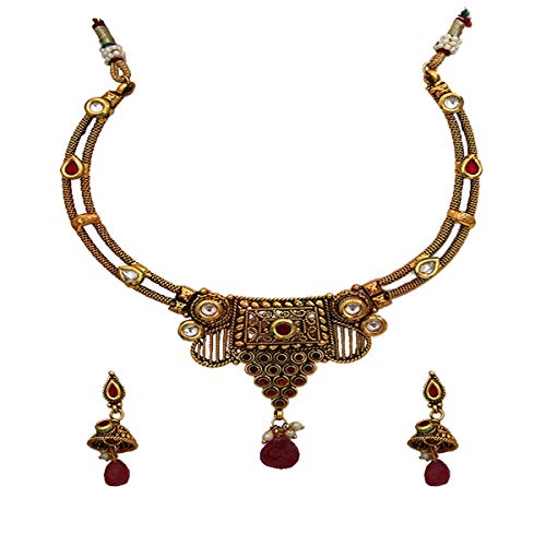 Antique Necklace-MN 163-RED
