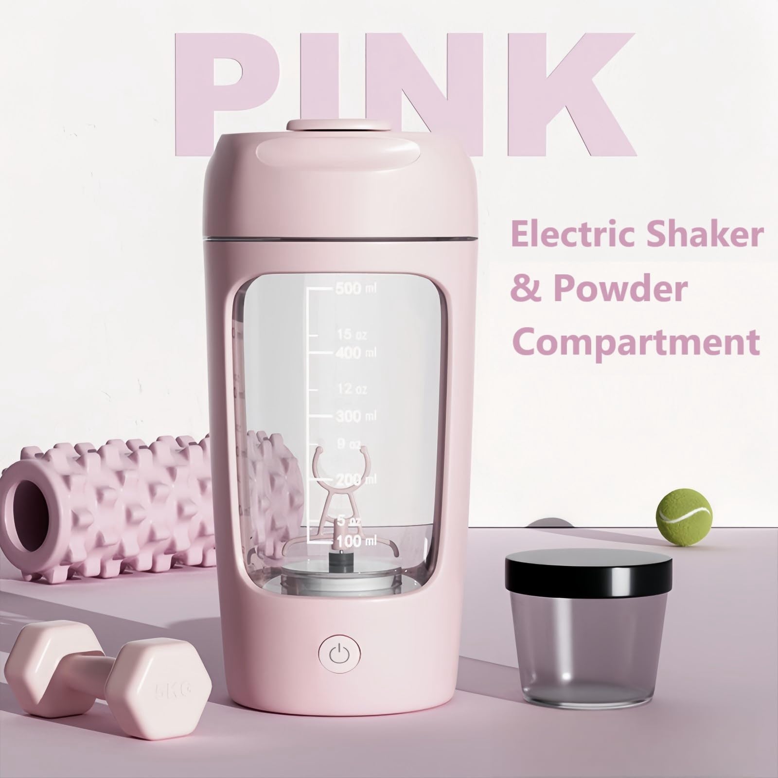 Flintronic 650ML Electric Protein Shaker Bottle - USB C Rechargeable Automatic Protein Mixer Cup for Protein Shakes & Meal Replacement - BPA Free - Perfect for Gym, Workout & Post-Training Recovery
