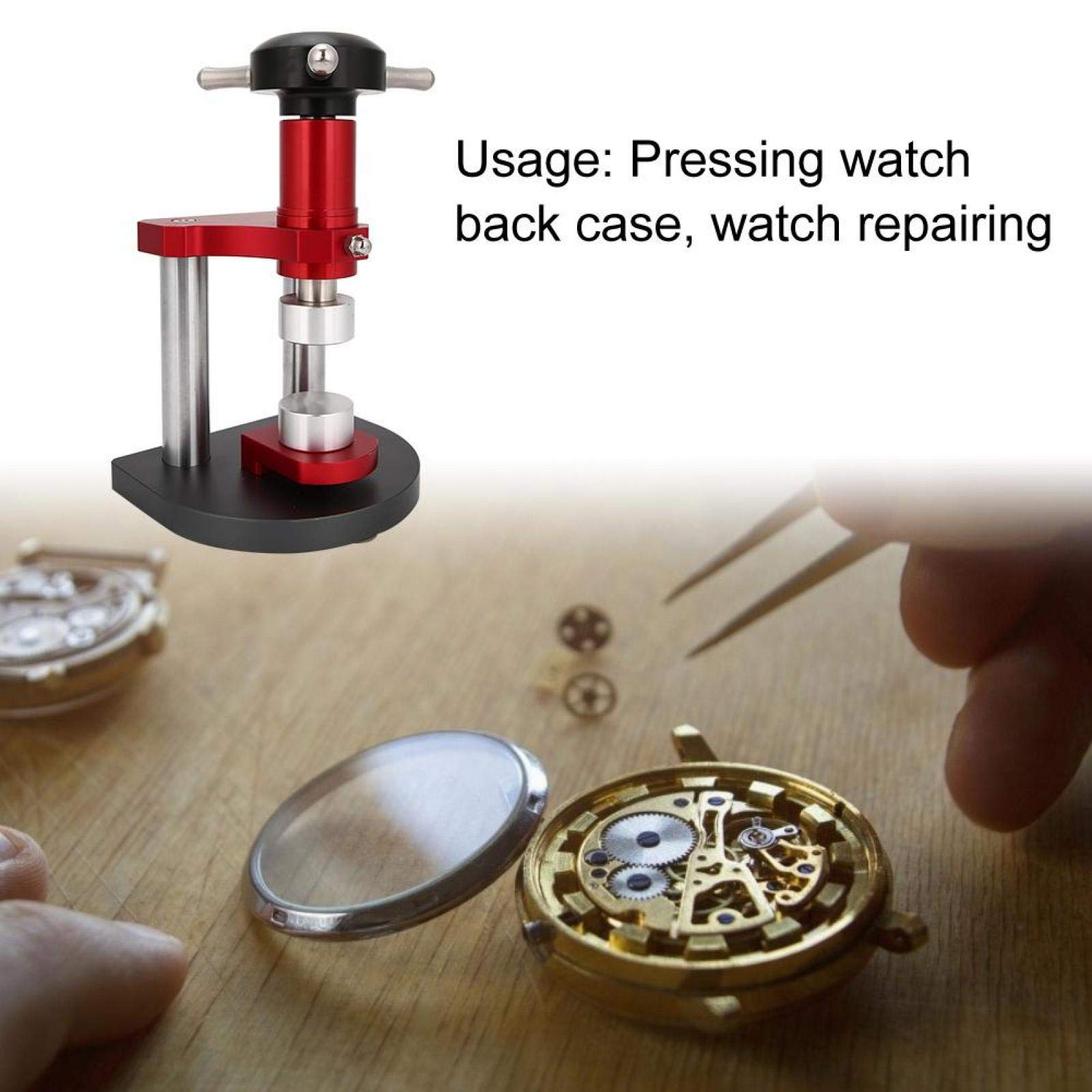 ZJchao Professional Watch Press Set - Watch Pressing Machine, Back Case Closer & Spiral Capping Tool - Complete Watch Repair Kit for Watchmakers | Perfect for Watch Back Cover Installation & Watch Repair Workshop