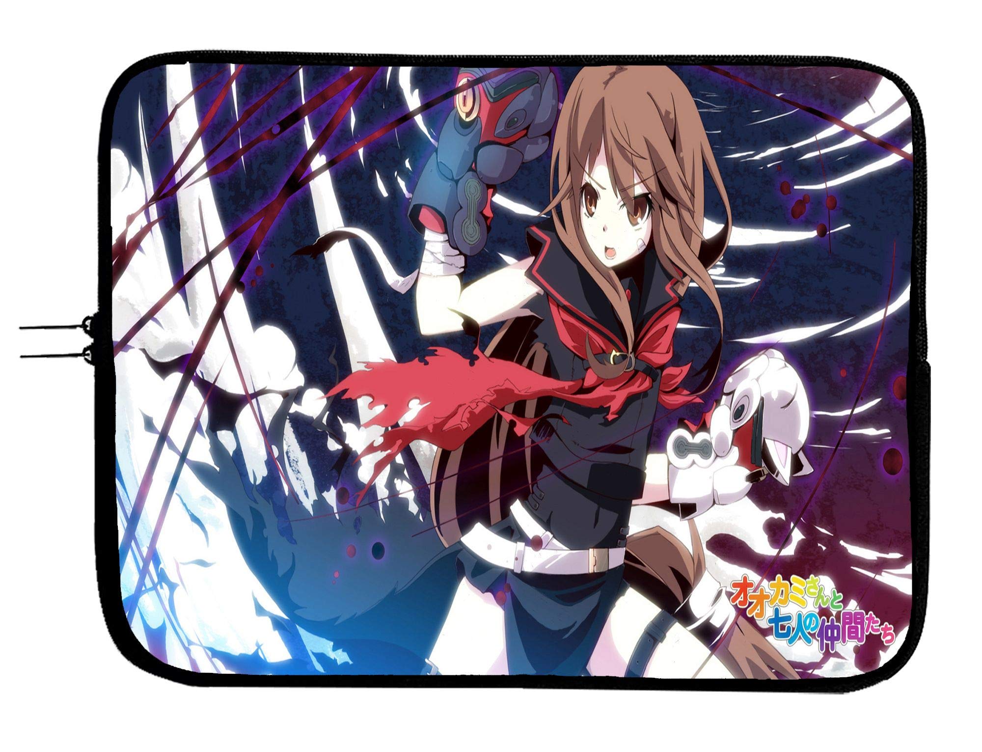 Okami-san and Her Seven Companions Anime Laptop Sleeve Bag - 11 Inch Tablet & Computer Case - Protects Notebooks & Tablets - Anime-Inspired Design - Perfect for School, Work, and Travel