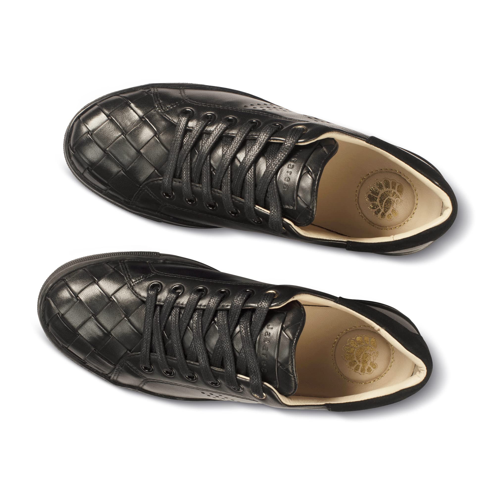 JATAREA Women's Fashion Sneakers - Genuine Leather Casual Shoes with Comfortable Cushioned Insole & TPR Rubber Sole | Stylish Lightweight Walking Shoes for Travel, Work & Everyday Wear