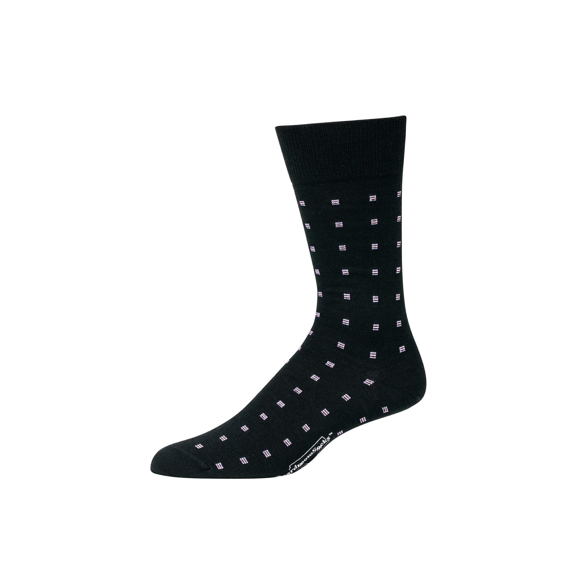 Premium Merino Wool Mid-Calf Dress Socks for Men - Stylish Patterned Casual & Formal Socks - Perfect for Office, Business, and Special Occasions