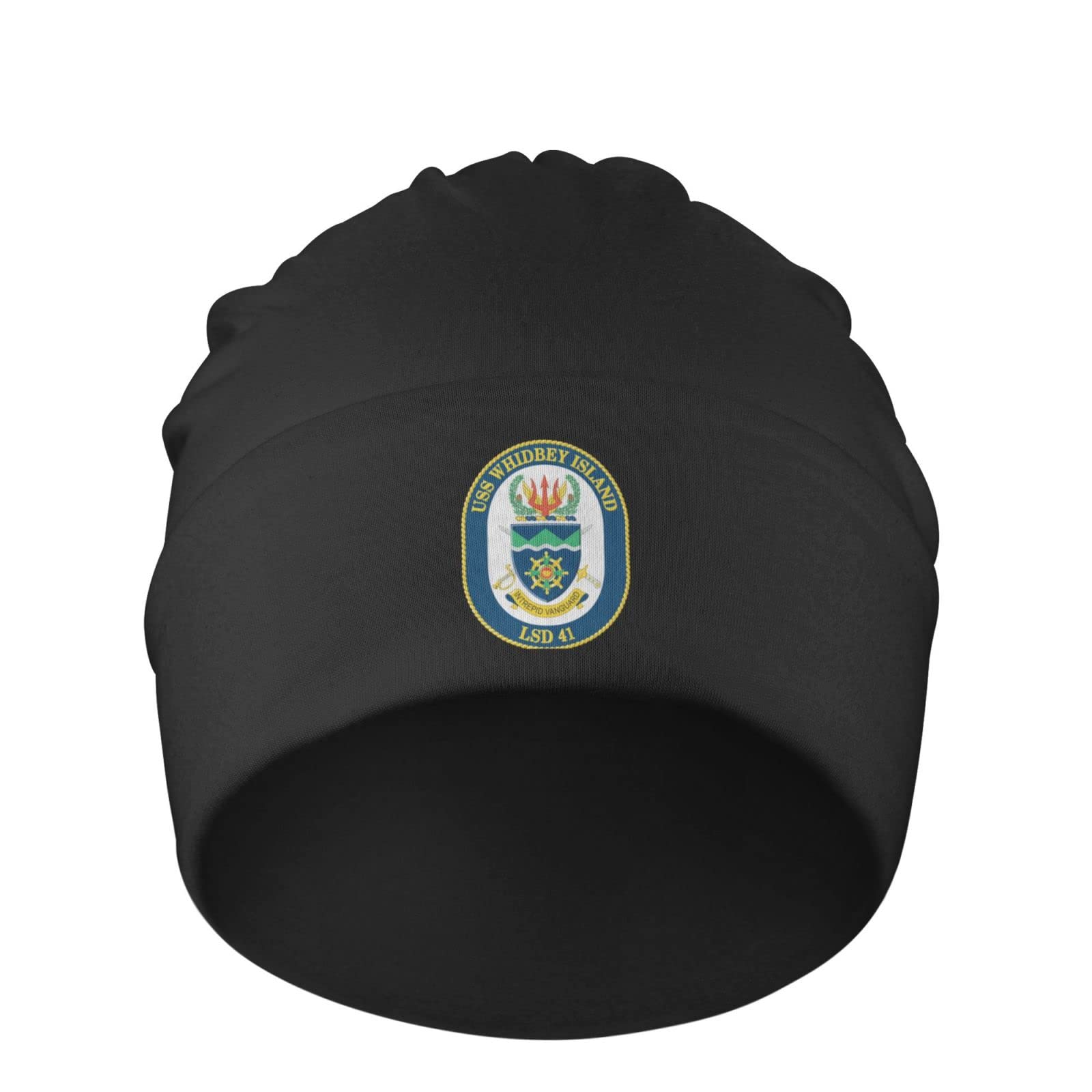 Navy USS Whidbey Island LSD-41 Beanie - Slouchy Knit Skull Cap for Men & Women | Warm Winter Hat for Military Enthusiasts | Perfect for Outdoor Activities, Casual Wear & Navy Veterans