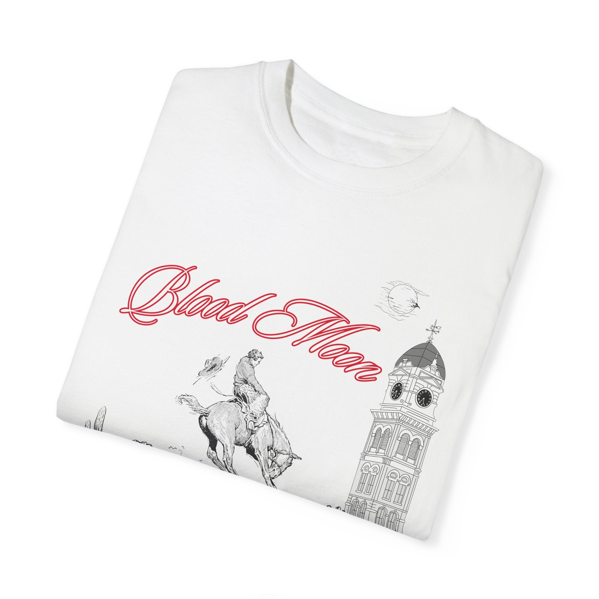 Blood Mood Rodeo Graphic T-Shirt for Men & Women - Western Cowboy Style Tee for Rodeo Events, Concerts & Casual Wear