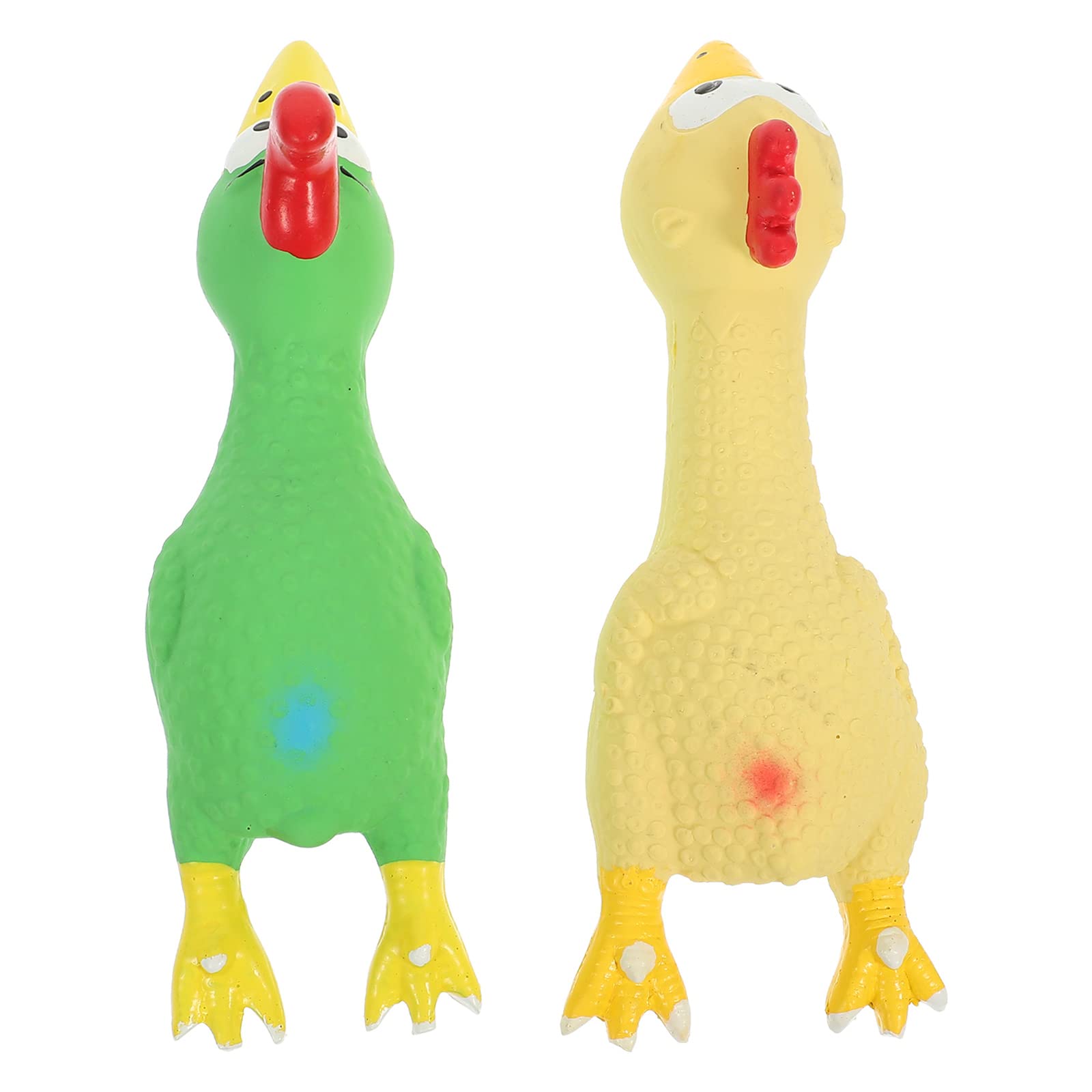 LUOZZY Squeaky Chicken Dog Toy - Durable Rubber Chew Toy for Small & Large Dogs - Fun Interactive Pet Toy for Training & Playtime - Perfect for Fetch, Teething & Stress Relief
