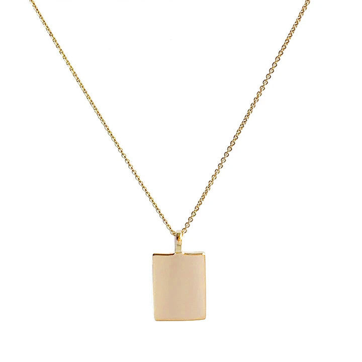 Personalized Engravable Rectangle Pendant Necklace for Women - Custom Name & Date Jewelry Gift for Mom, Wife, Girlfriend - Perfect for Anniversaries, Birthdays & Special Occasions