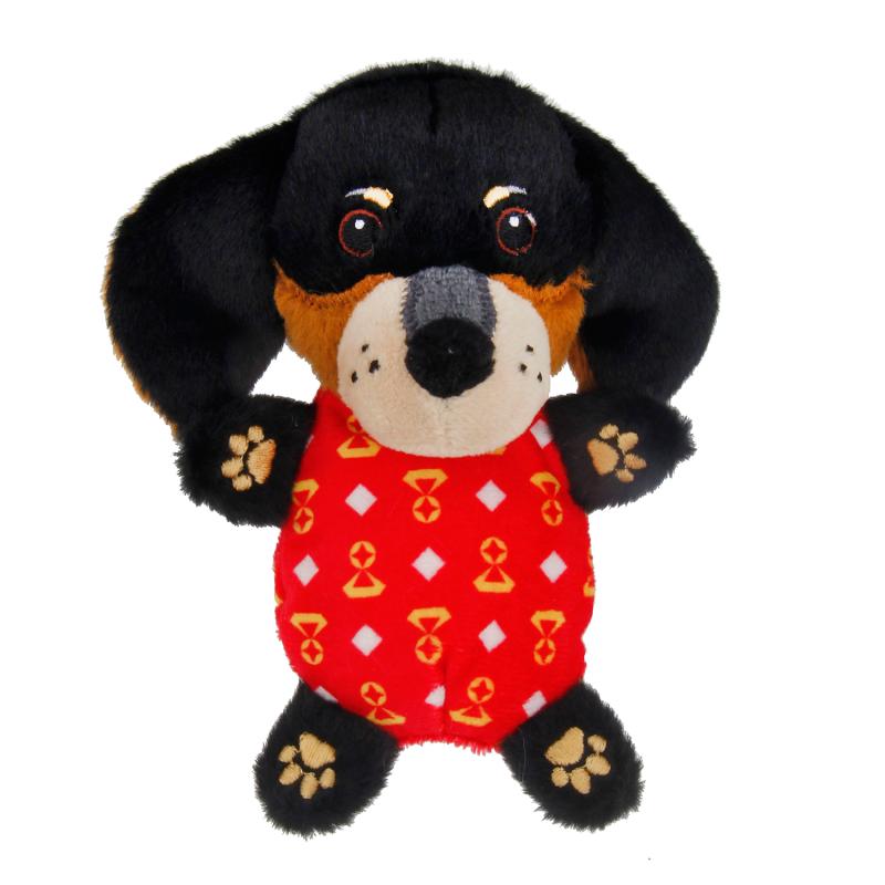 Misoko Limited Edition Dachshund Squeaky Pluff Dog Toy - Soft Plush Chew Toy for Small Breed Dogs & Puppies - Perfect for Playtime, Training & Cuddling