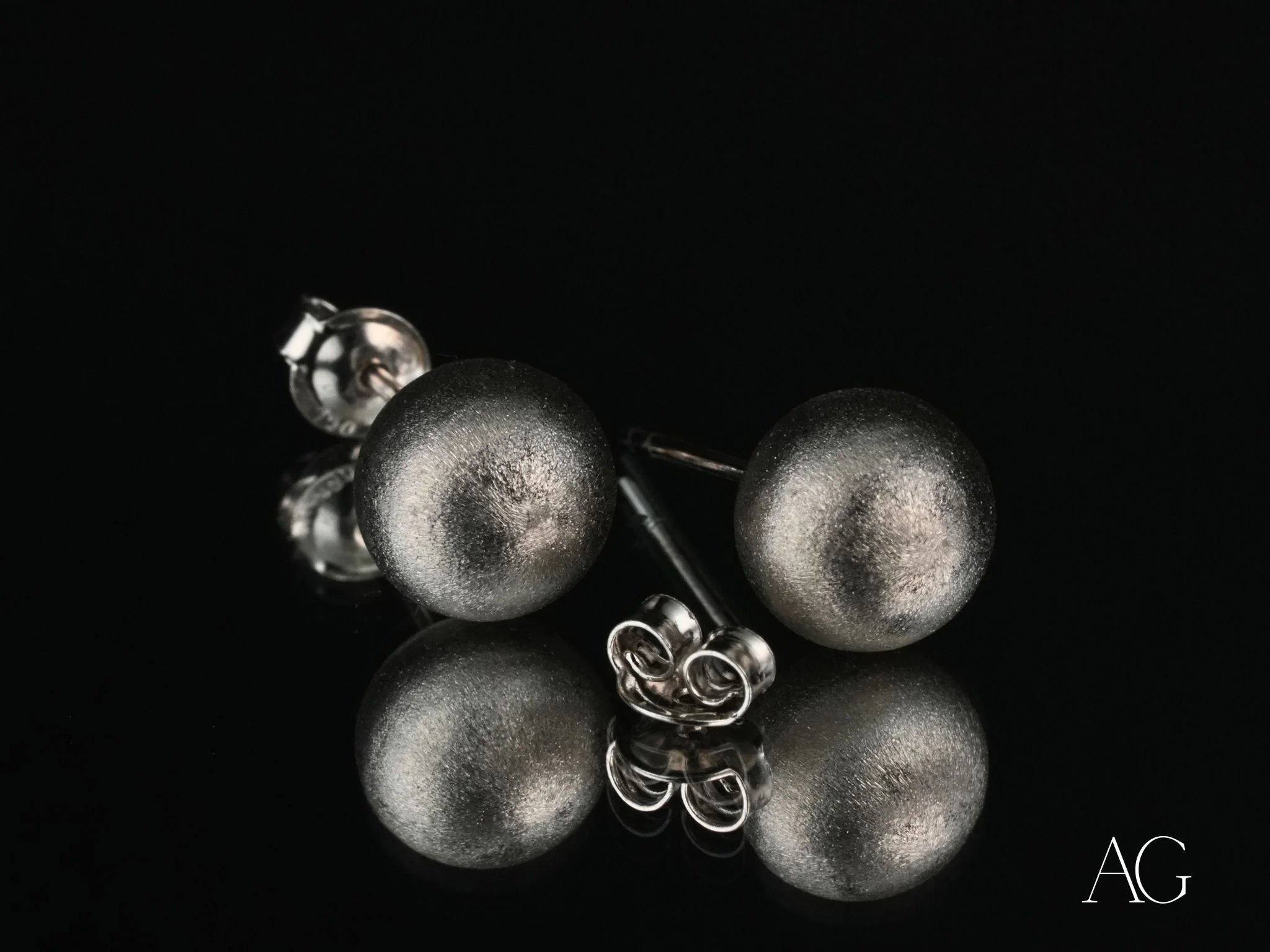 18K White Gold Ball Earrings – Elegant & Hypoallergenic Studs for Women | Perfect for Weddings, Parties & Everyday Wear