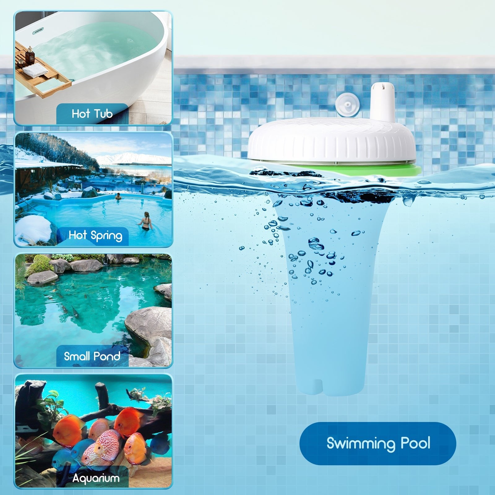 Wireless Pool Thermometer Set IBS P02R - Digital Floating Water Temperature Sensor for Swimming Pools, Spas & Hot Tubs - Monitor Water Temp Remotely from Your Phone