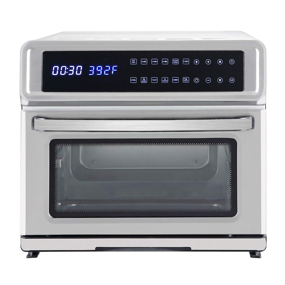 MengK ZOKOP KAFO-1700A-D1 1700W 20L Large Capacity Air Fryer with 120V, Silver - Perfect for Family Cooking, Healthy Frying & Crispy Snacks