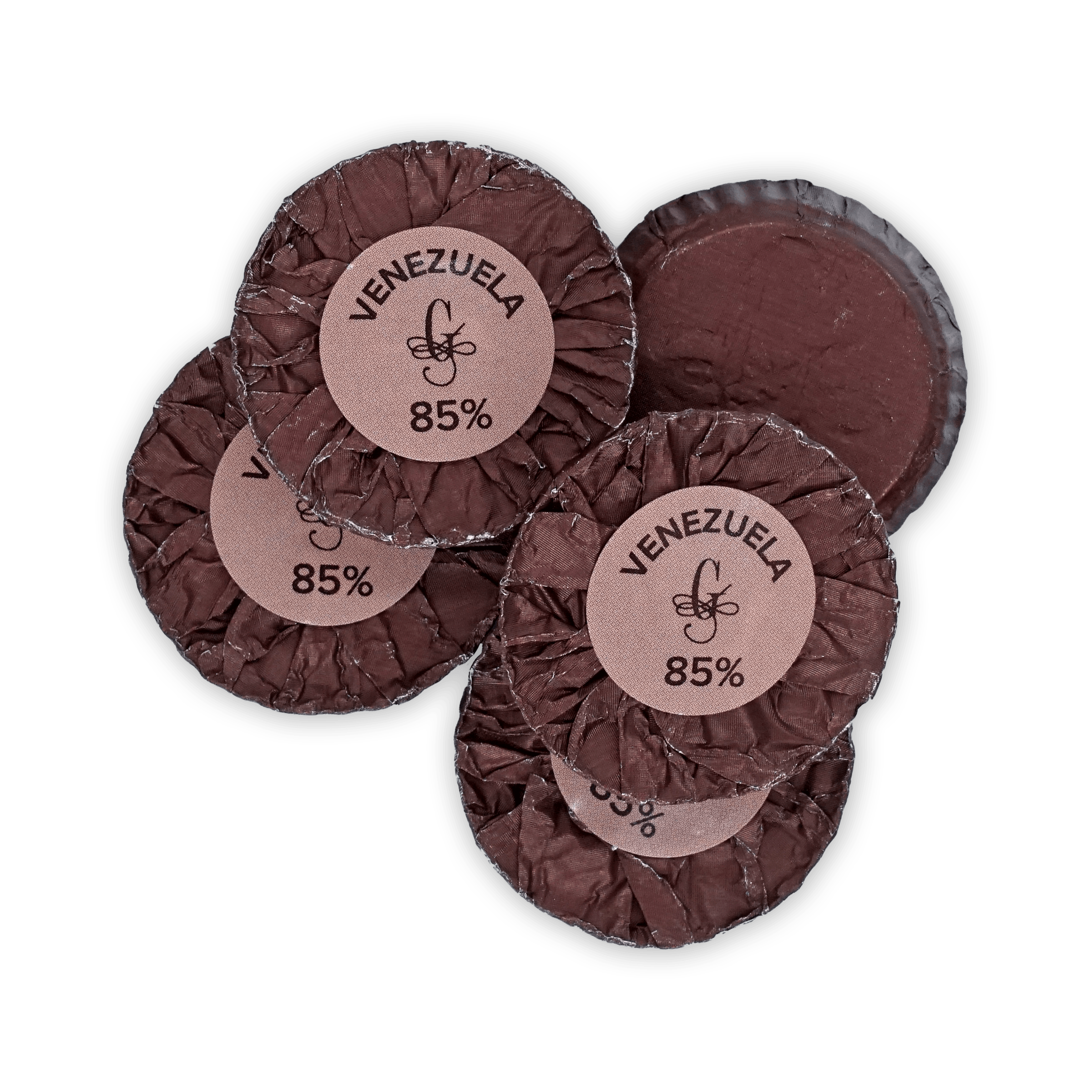 Premium Guido Gobino Venezuela 85% Dark Chocolate Disks - 25 Pieces - Gourmet Baking & Dessert Making - Perfect for Hot Chocolate, Cake Decorations & Gift Boxes