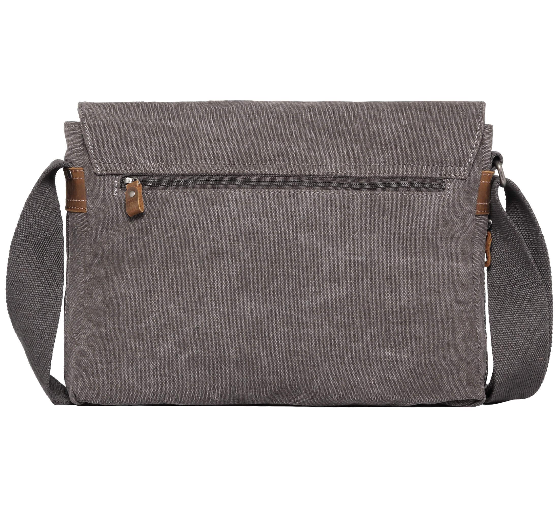 TRP0210 Troop London Classic Canvas Messenger Bag for Men & Women - Durable Waterproof Crossbody Bag for Work, Travel & School - Stylish Laptop Briefcase with Adjustable Strap