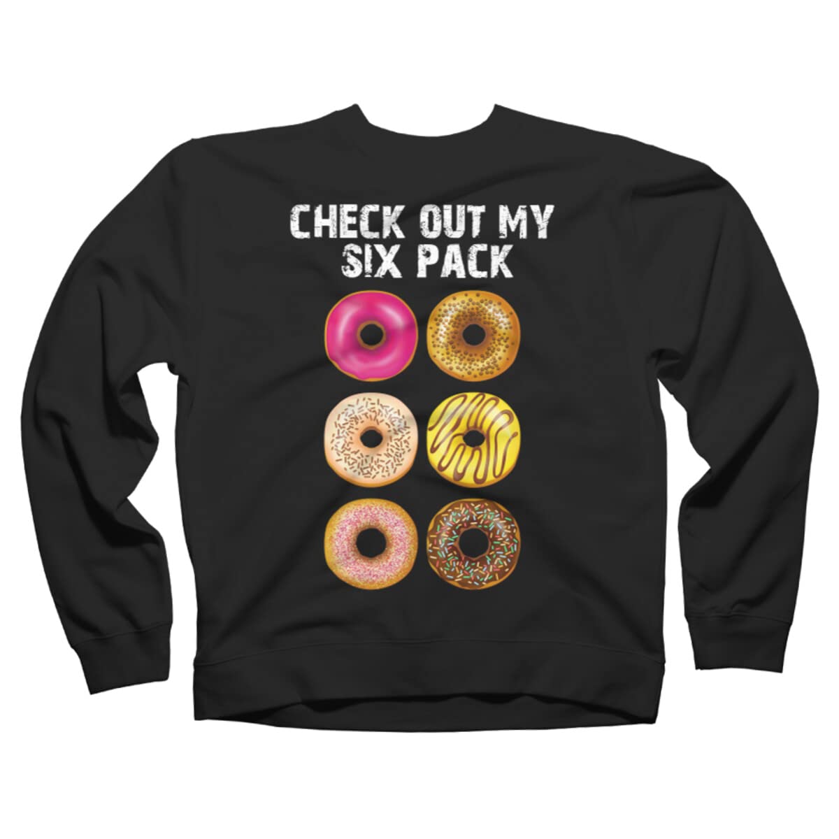 Design By Humans Unisex Donuts by ZeusSE Sweatshirt | Soft Cotton Pullover Hoodie for Men & Women | Perfect for Casual Wear, Street Fashion & Gift Giving