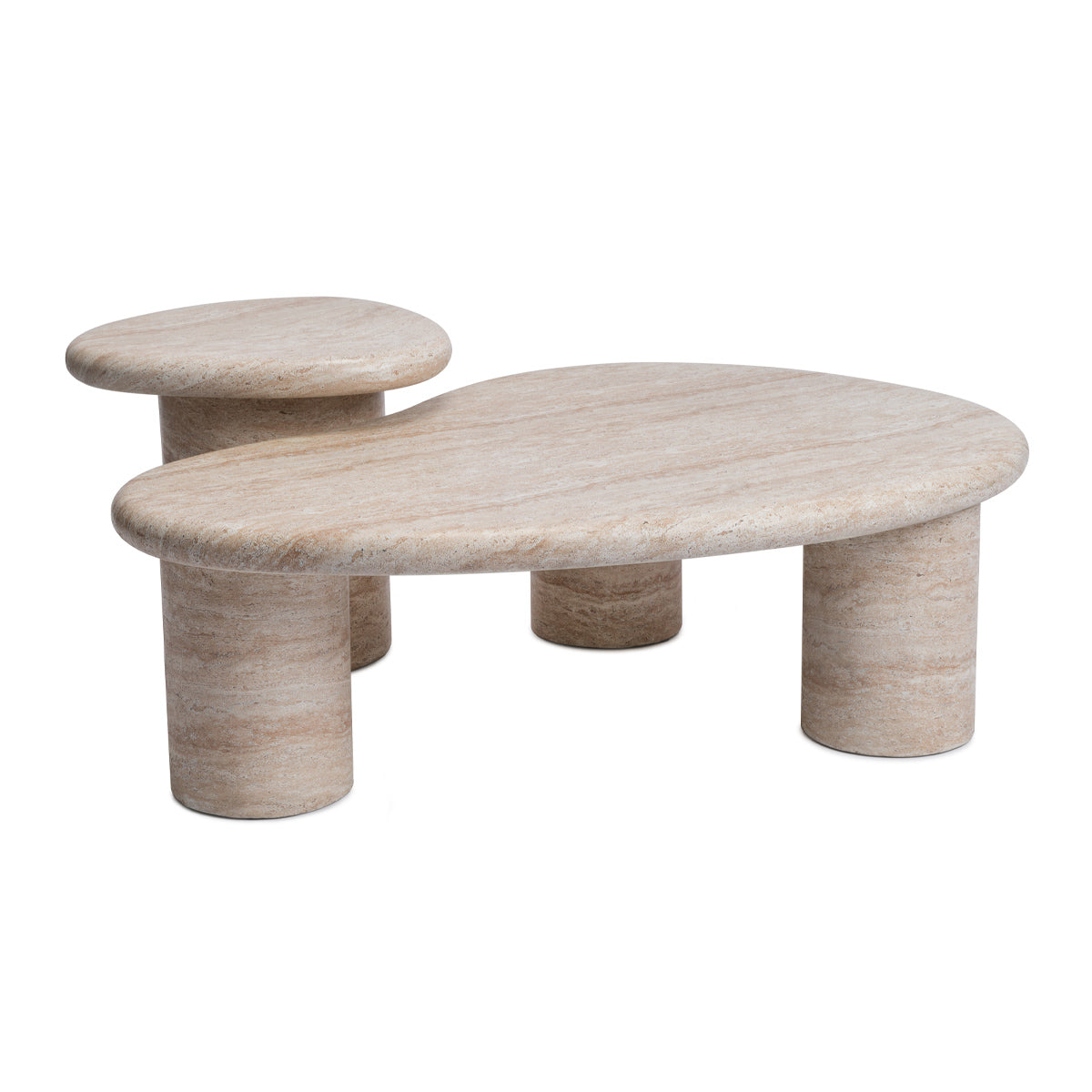 Azzurra Modern Travertine Coffee Table - Elegant Living Room Centerpiece for Home Decor & Entertaining