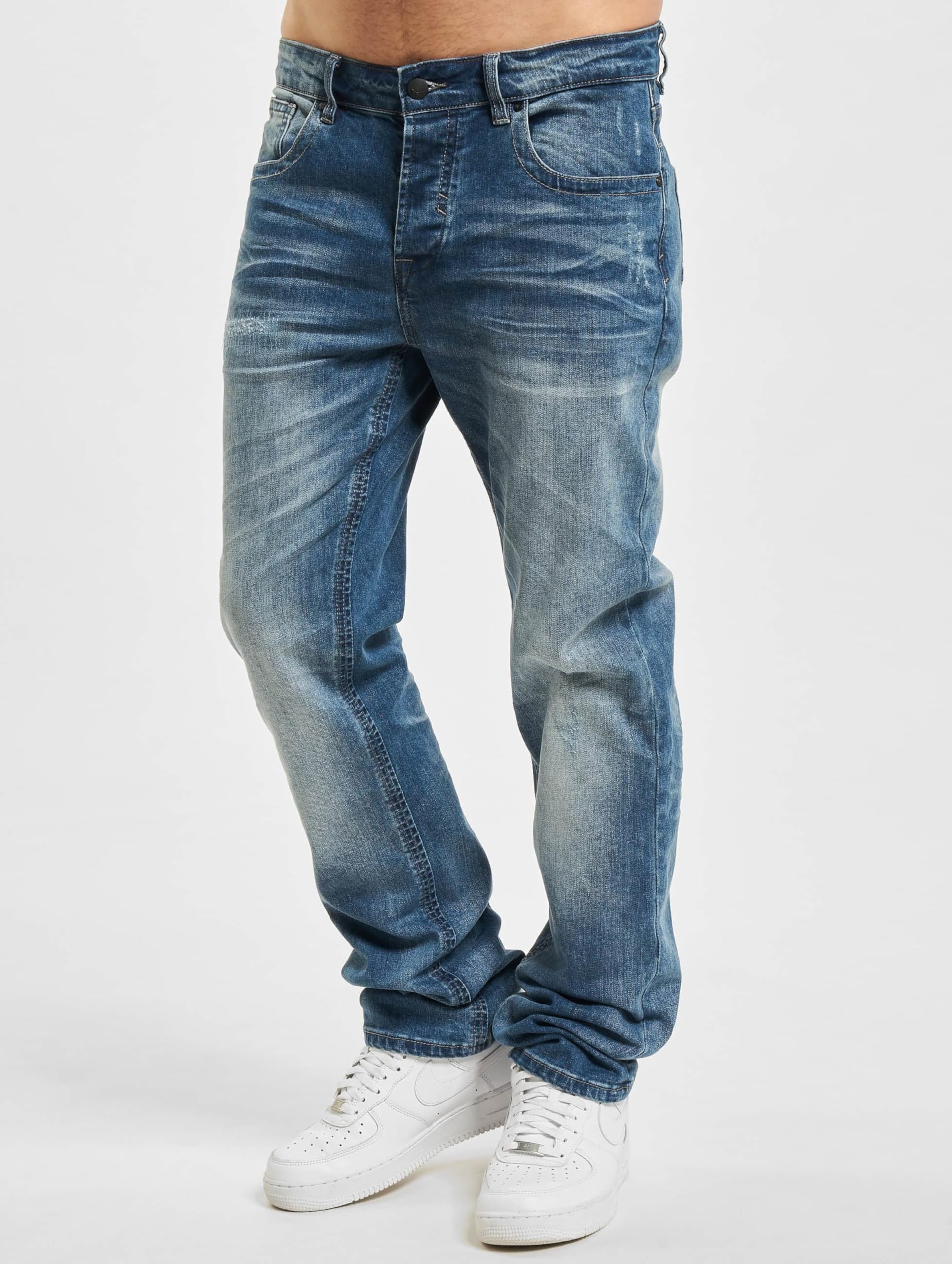 Men's Will Denim Jeans - Classic Blue Straight Fit Stretch Comfortable Jeans for Casual Wear & Everyday Outfits