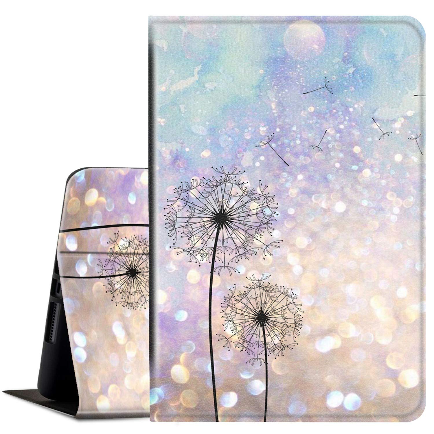 Premium Multi-Angle Stand Case for Amazon Kindle Fire 7 Tablet (9th/7th/5th Gen 2019/2017/2015) - Dandelion Floral Design Protective Cover with Anti-Slip Feature | Perfect for Reading, Watching Movies & Traveling