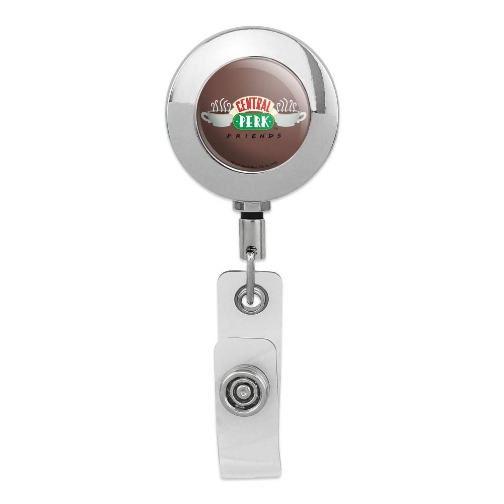 Premium Metal ID Card Holder Clip with Friends Logo - Office & Campus Use