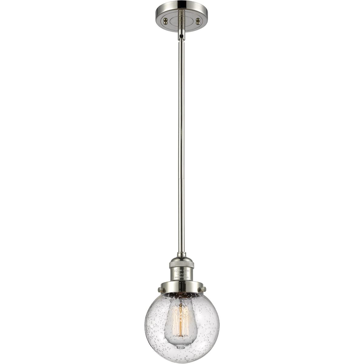 Innovations INNO201S-PN-G204-6-LED Mini Pendant Light Fixture - 6 LED Bulbs, Polished Nickel Finish - Perfect for Kitchen Island, Dining Room, or Bar Lighting