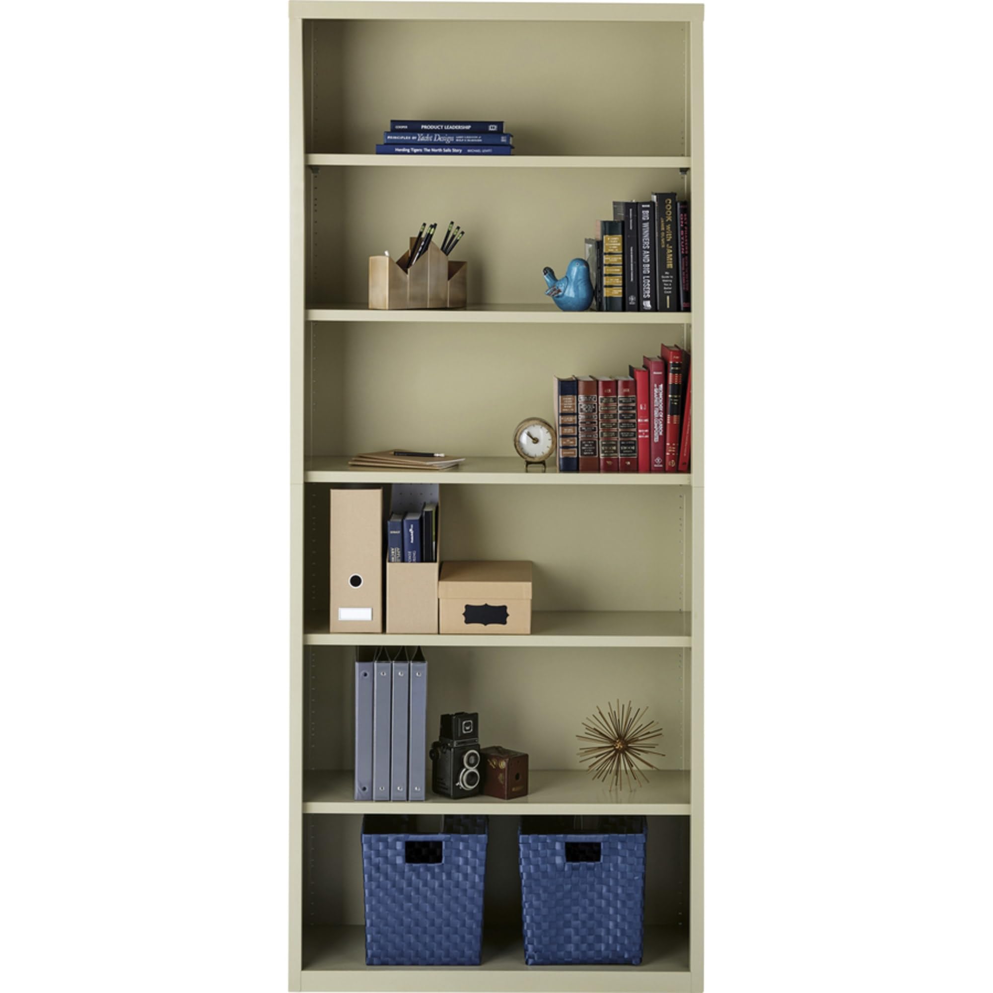 Lorell LLR41293 Fortress Series Steel Bookcase - 34.5