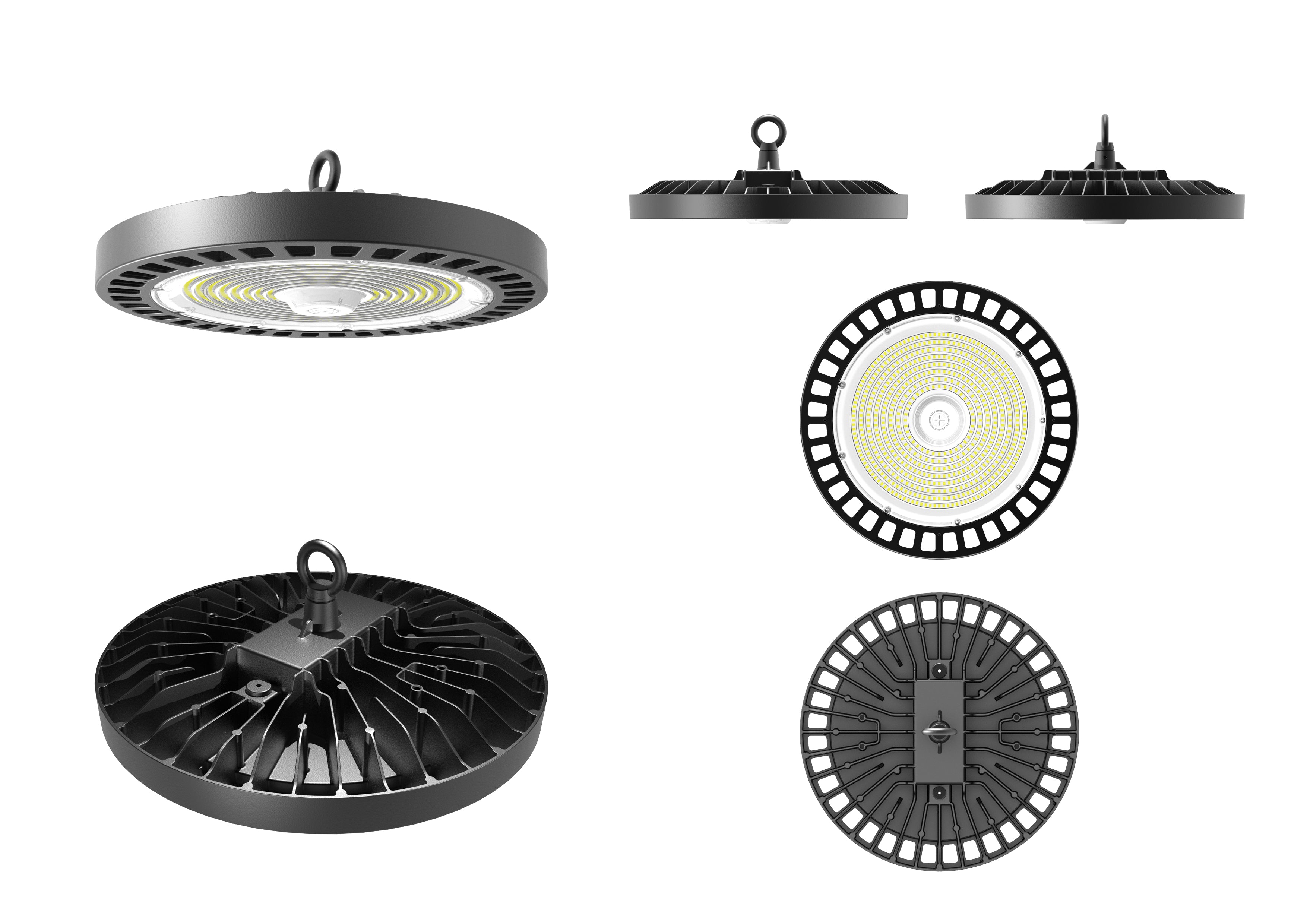 240W LED High Bay UFO Light - 34,800 Lumens - UL & DLC5.1 Certified - 6kV Surge Protection - Hook Mount - Perfect for Warehouses, Garages & Industrial Lighting