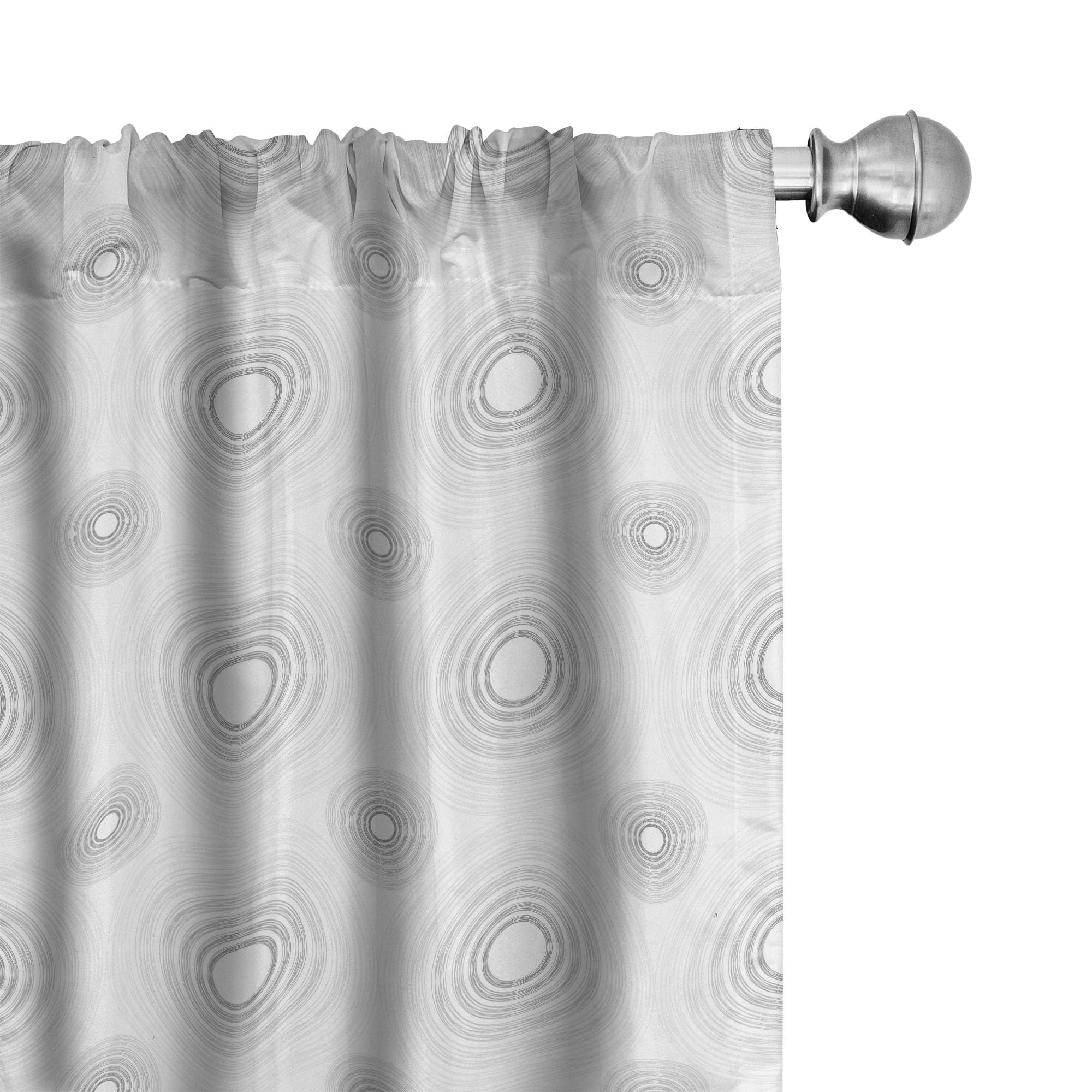 Ambesonne Grey Spiral Design Window Curtains Set of 2 - 28
