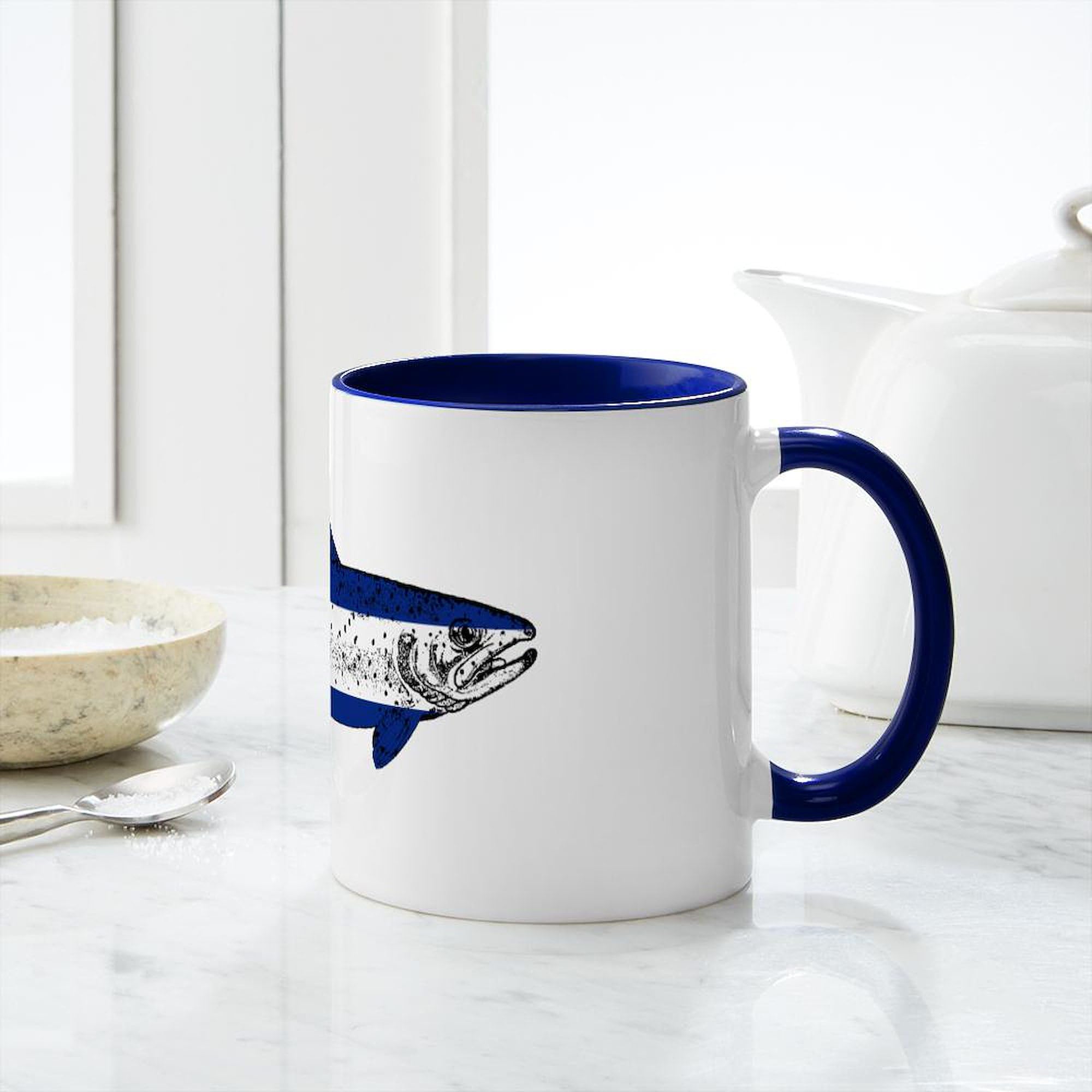 Colorado Fish Design 11 oz (325 ml) Ceramic Coffee Mug - Perfect for Home, Office & Camping Use