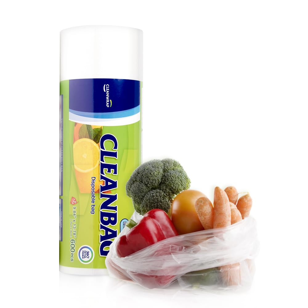 CLEANWRAP 600-Pack Food Storage Roll Bags (9.84