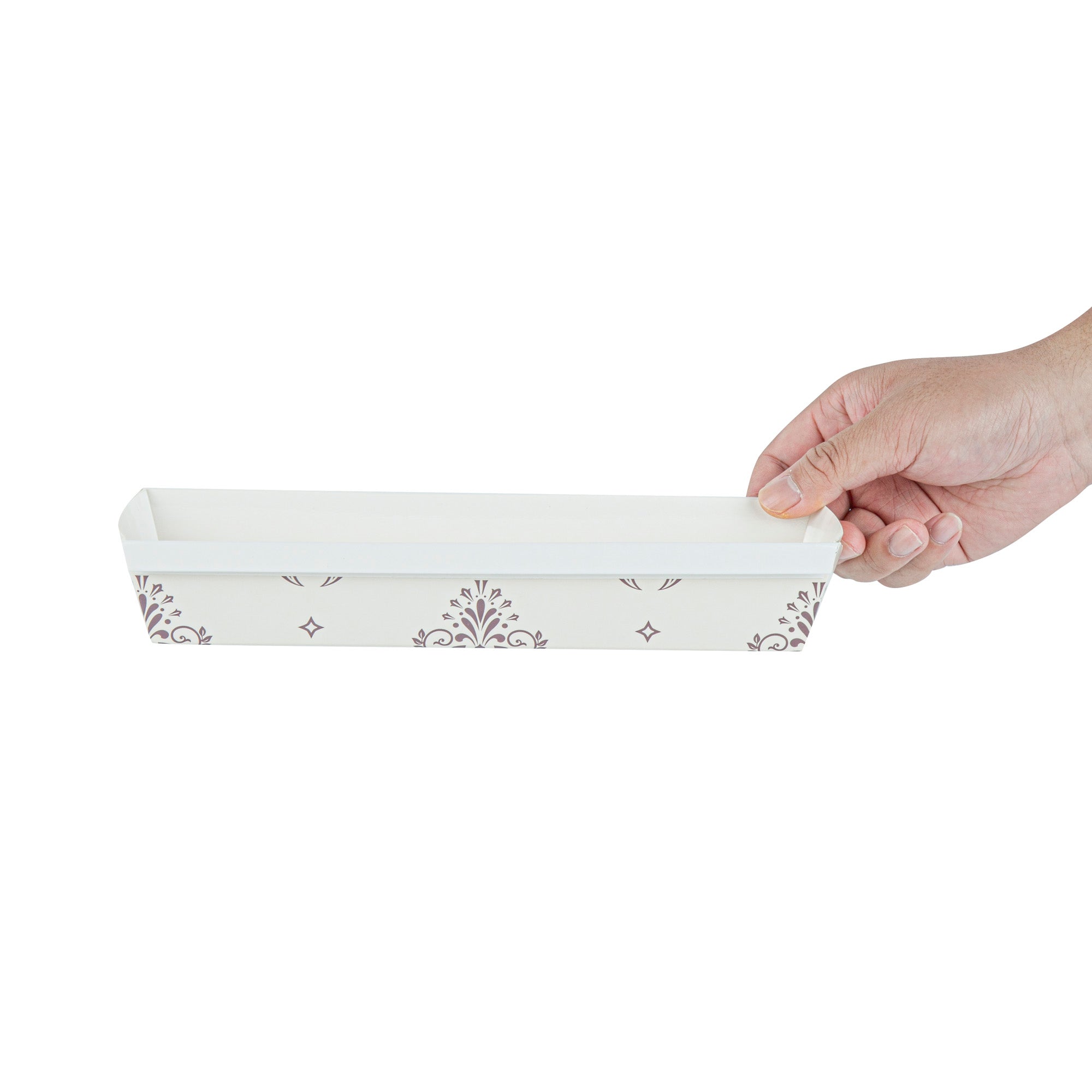 Bake Tek 32 oz Beige Vintage Floral Paper Loaf Pans - Greaseproof & Non-Stick, 11 x 3.25 x 2 Inches, 100 Count Bulk Pack - Perfect for Baking Bread, Cakes & Holiday Treats