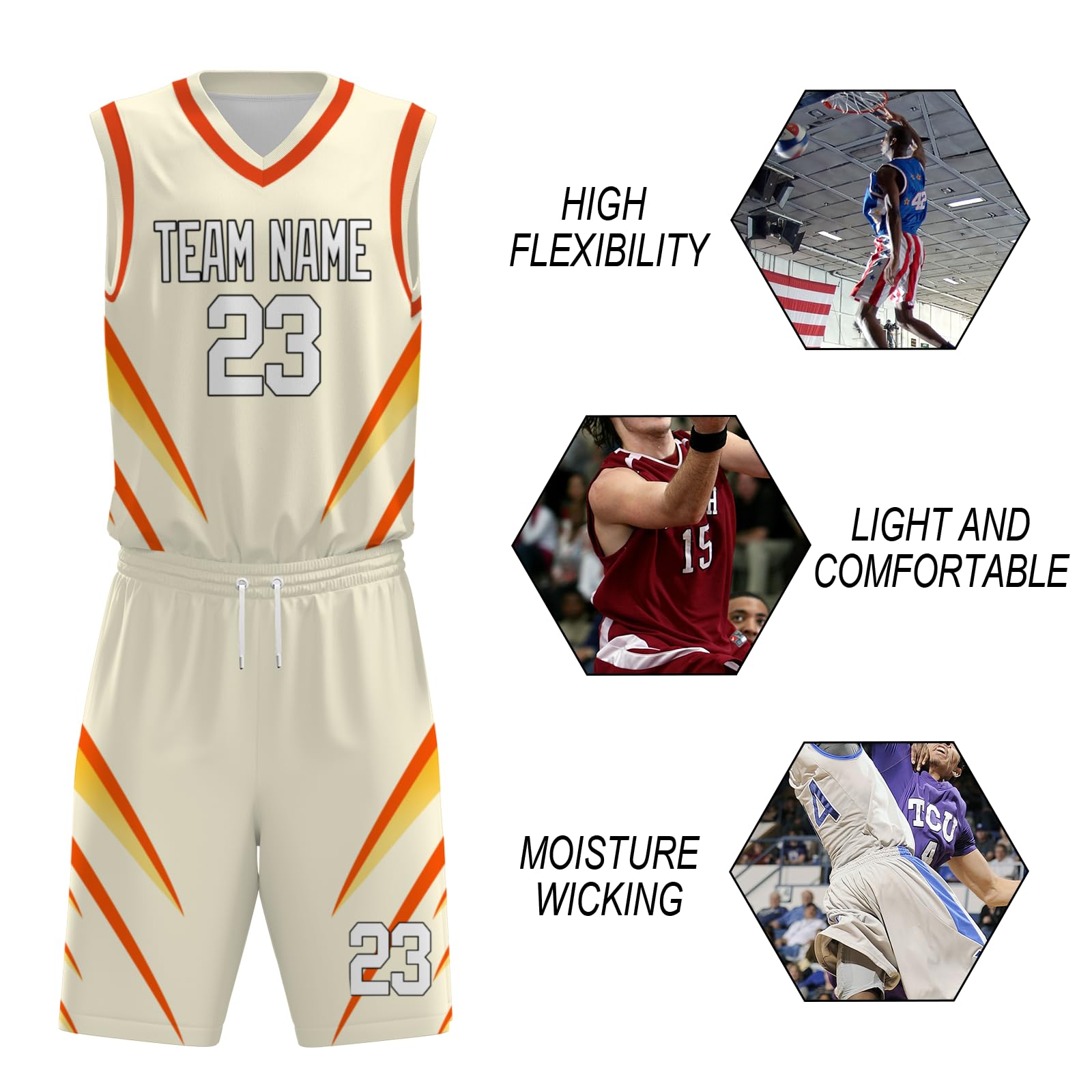 Custom Basketball Jerseys Personalized with Name & Team - Men's & Women's Basketball Uniform Suits for Games, Tournaments & Fan Gear