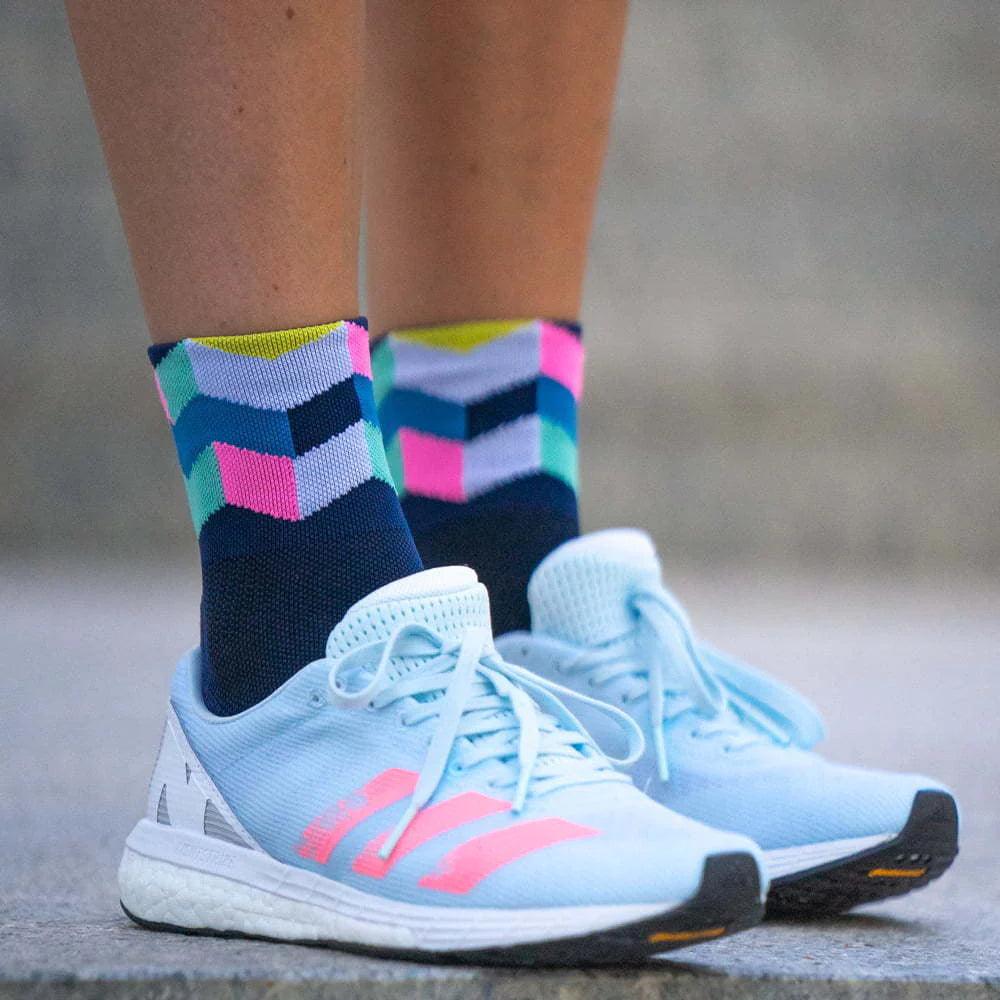 Premium Blue Triathlon Socks for Men & Women - Breathable Athletic Running Socks for Cycling, Swimming & Marathon - High-Performance Sports Socks for Competition & Training