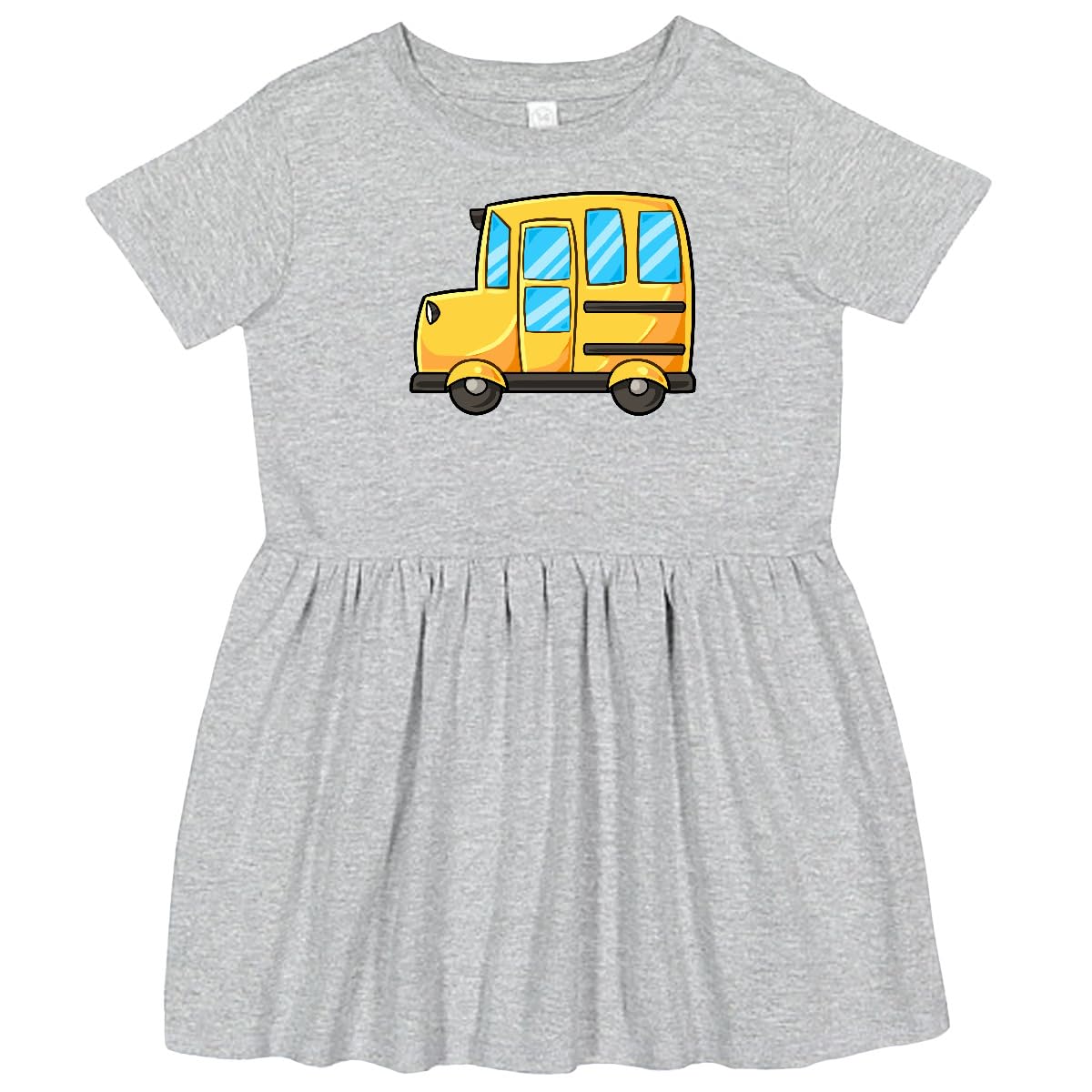 Inktastic Adorable School Bus Print Toddler Dress - Perfect for Preschool, Daycare & Playdates