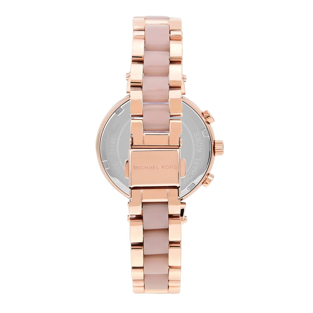 Michael Kors Parker Women's Watch - Stainless Steel & Pavé Crystal Watch with Interchangeable Steel, Leather, or Silicone Bands | Elegant Accessory for Work, Parties & Everyday Wear