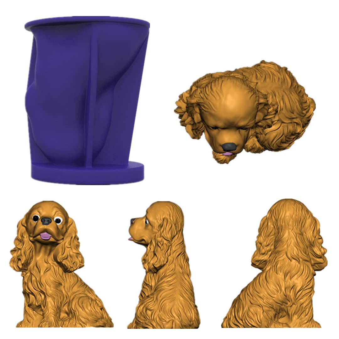 3D Silicone Dog Candle & Soap Molds - Pug Teddy Dog Chocolate Cake Baking Mould for Fondant, DIY Art Crafts - Perfect for Birthday Parties, Home Decor, and Gift Making