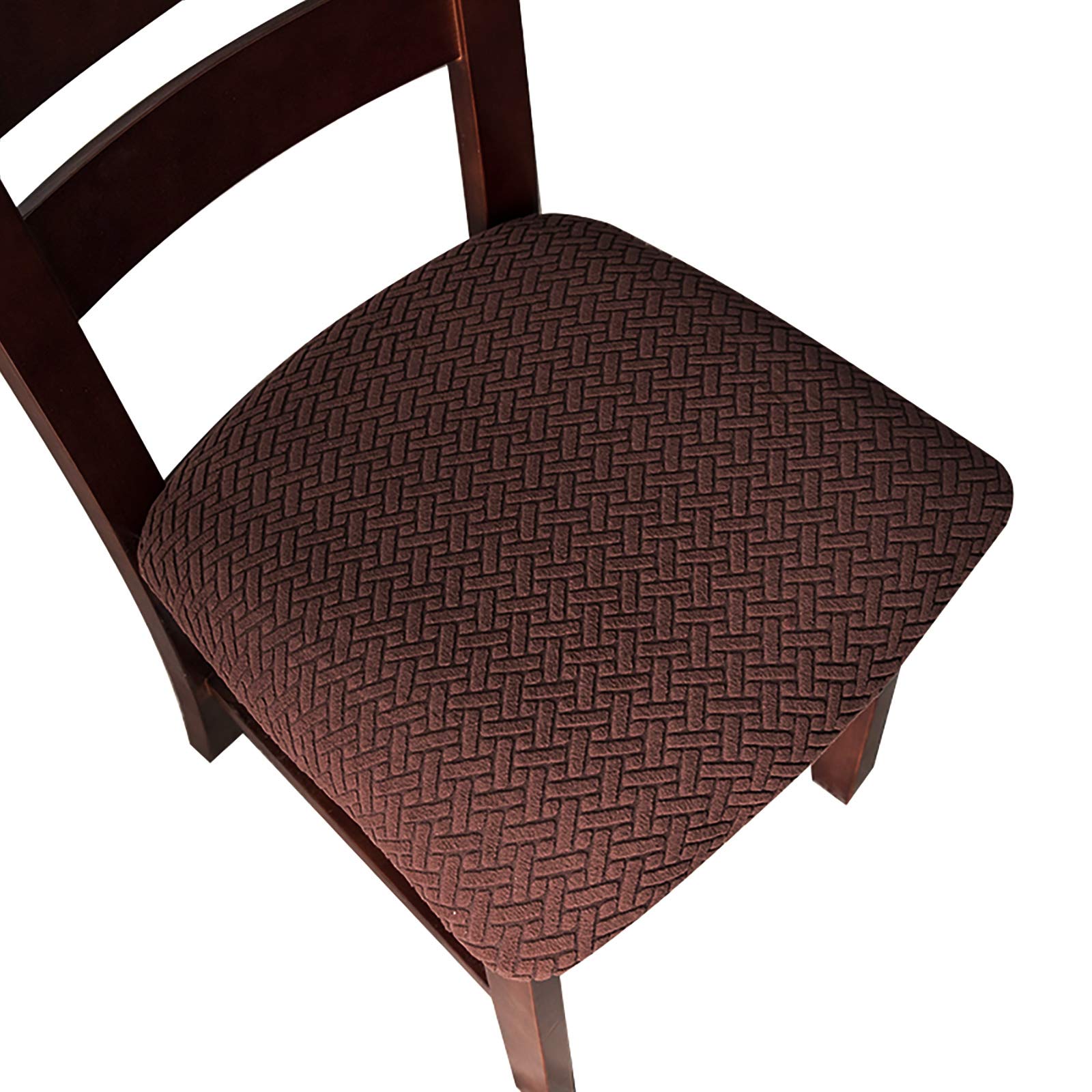 Genina Dining Chair Covers 4-Pack - Chocolate for Kitchen & Home Decor