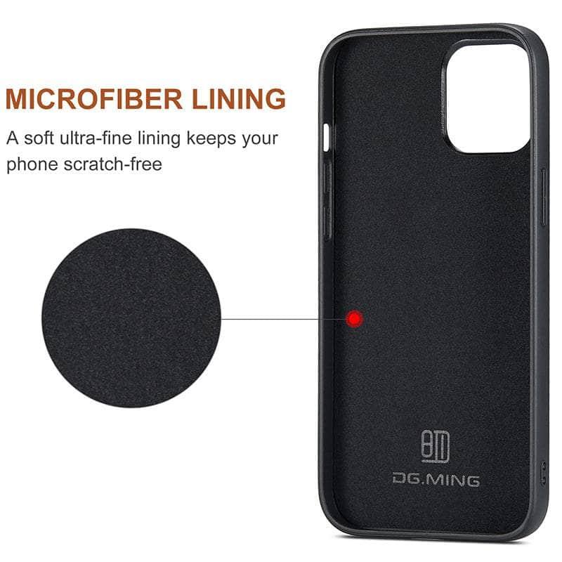 Premium Magnetic Leather Case for iPhone 14 Pro - Detachable & Protective Cover with Strong Magnets | Perfect for Work, Travel & Everyday Use