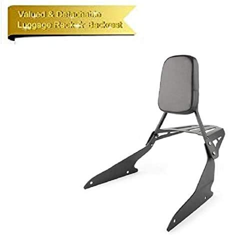 Sissy Bar Backrest with Luggage Rack for Suzuki Boulevard M109R M109R2 M109RZ Limited Boss - Motorcycle Passenger Comfort & Storage Solution for Long Rides & Touring