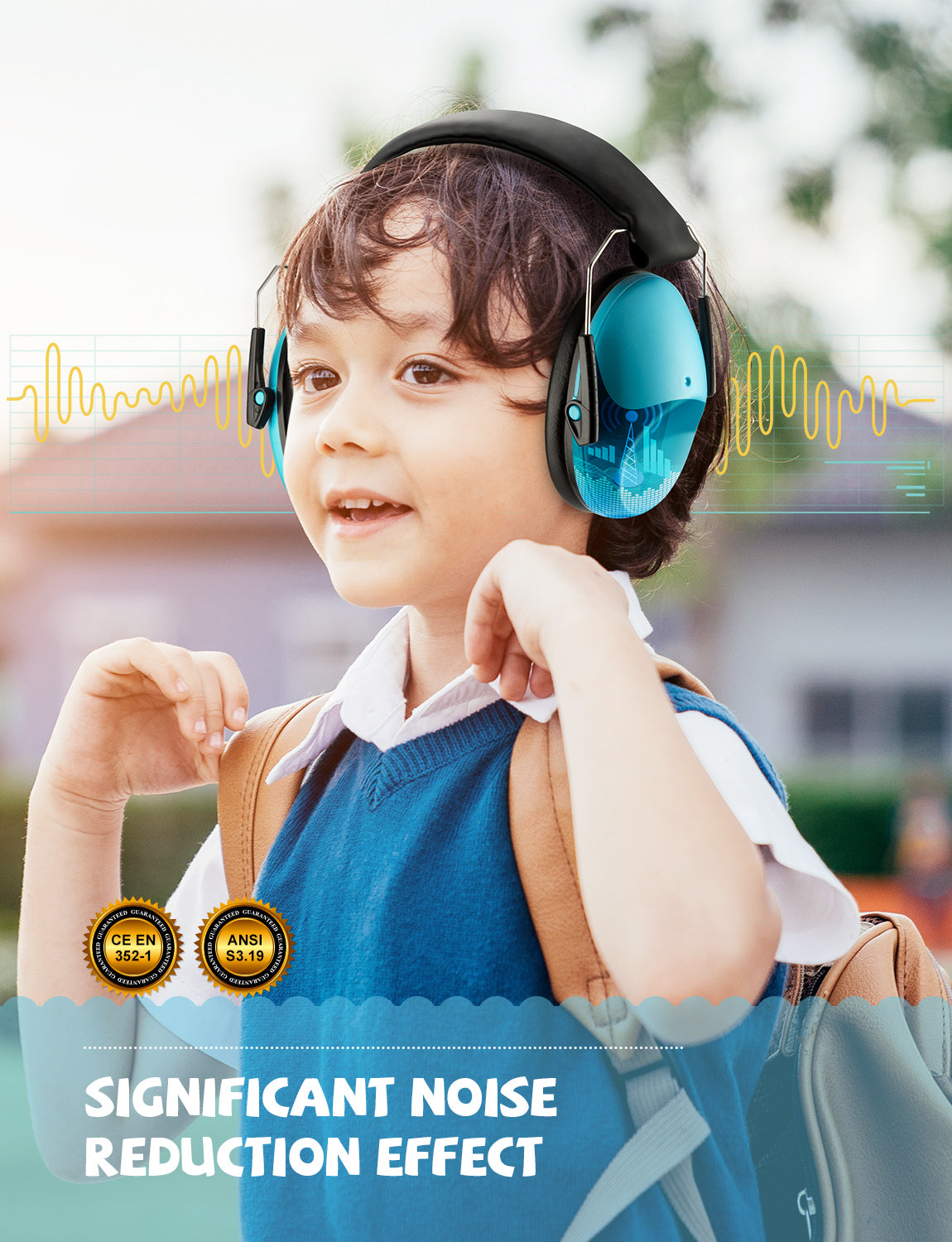 MPOW HM068A Kids Ear Protection Headphones - NRR 25dB Noise Cancelling Earmuffs for Toddlers & Children | Perfect for Airplanes, Concerts, Fireworks & Loud Events