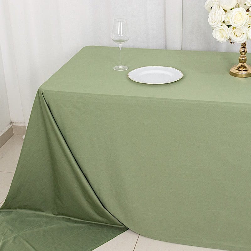 90 x 156 Inch Scuba Polyester Rectangular Tablecloth - Waterproof & Wrinkle-Resistant Dining Table Cover for Parties, Weddings & Events