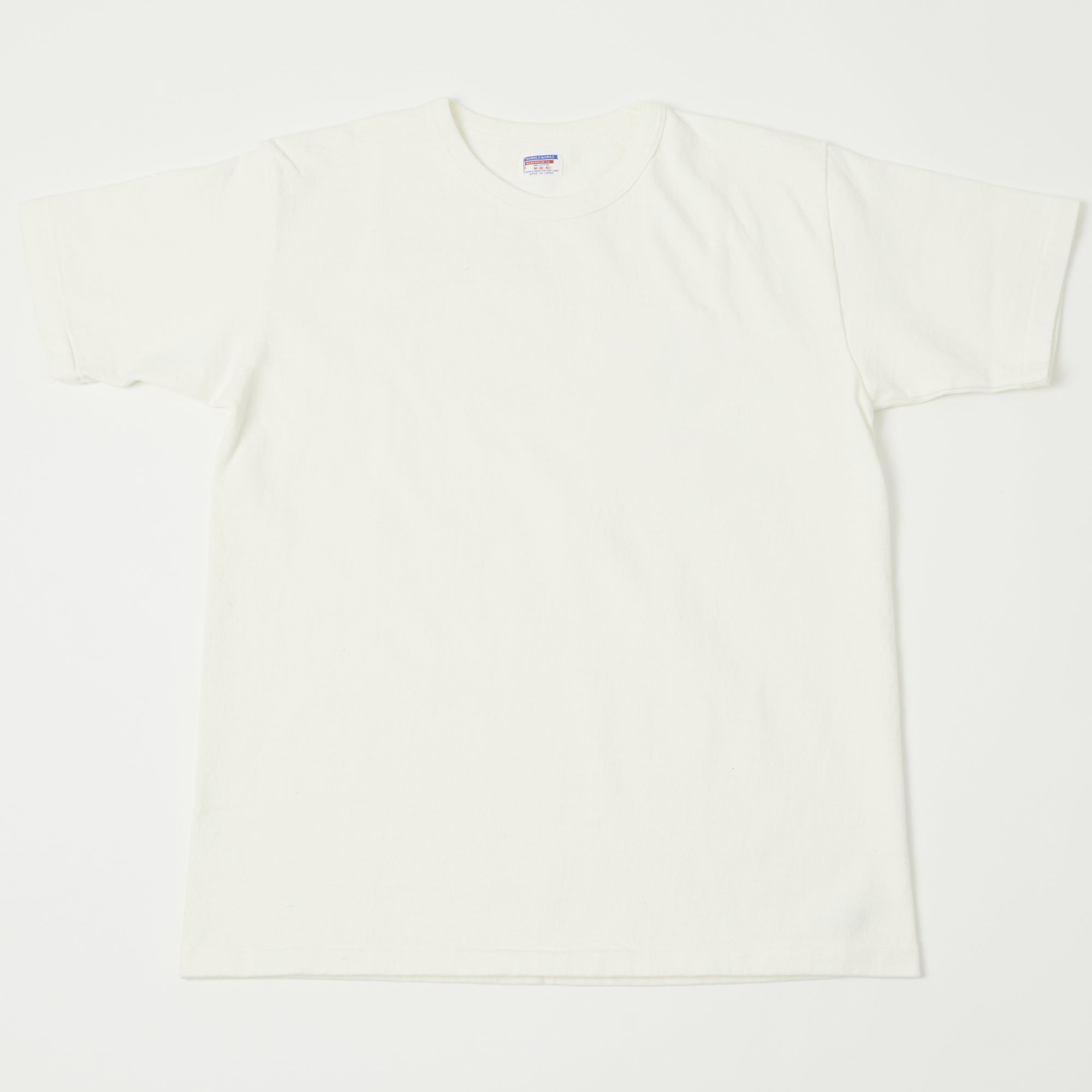 Dubbleworks Heavy Fabric Short Sleeve T-Shirt for Men - Premium Cotton Crewneck Tee in Off White | Casual Wear, Street Style & Everyday Comfort