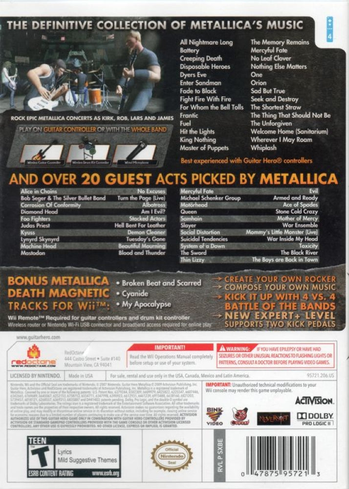 Guitar Hero Metallica - Official Video Game for Rock Band & Guitar Lovers | Perfect for Parties, Gaming Nights & Music Fans