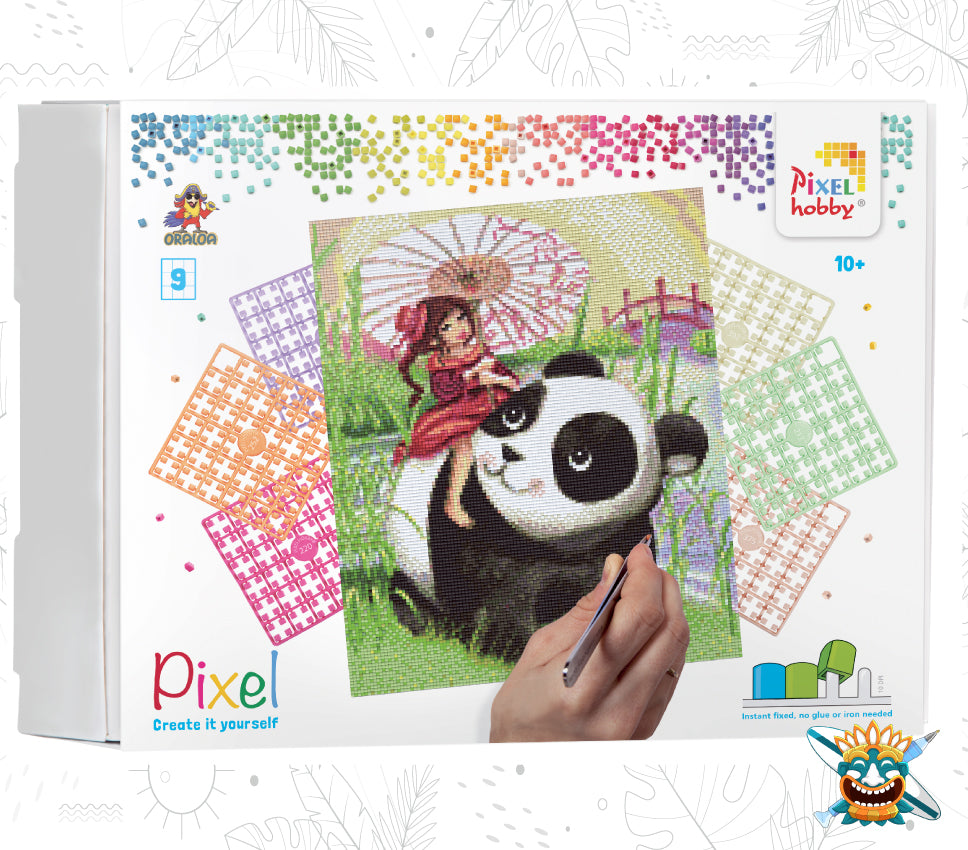 Pixel Hobby Oraloa Panda Backpack - Cute Animal Print School Bag for Kids, Teens & Adults - Perfect for School, Travel & Daily Use
