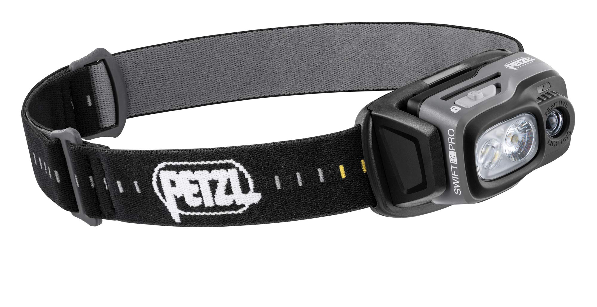 Petzl SWIF RL Pro Headlamp - Black | Rechargeable LED Headlight for Camping, Hiking & Outdoor Adventures