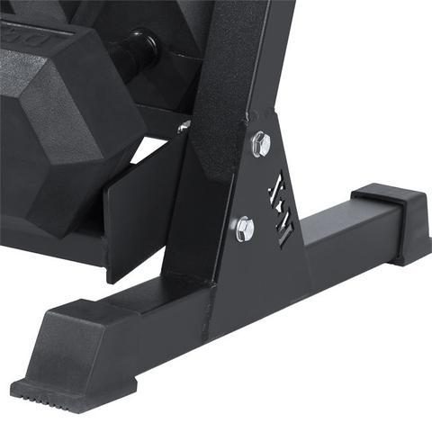 XM Fitness 3-Tier Dumbbell Storage Rack - Heavy Duty Dumbbell Organizer for Home Gym, Garage & Fitness Studio - Perfect for Weight Plates, Kettlebells & Workout Equipment Storage