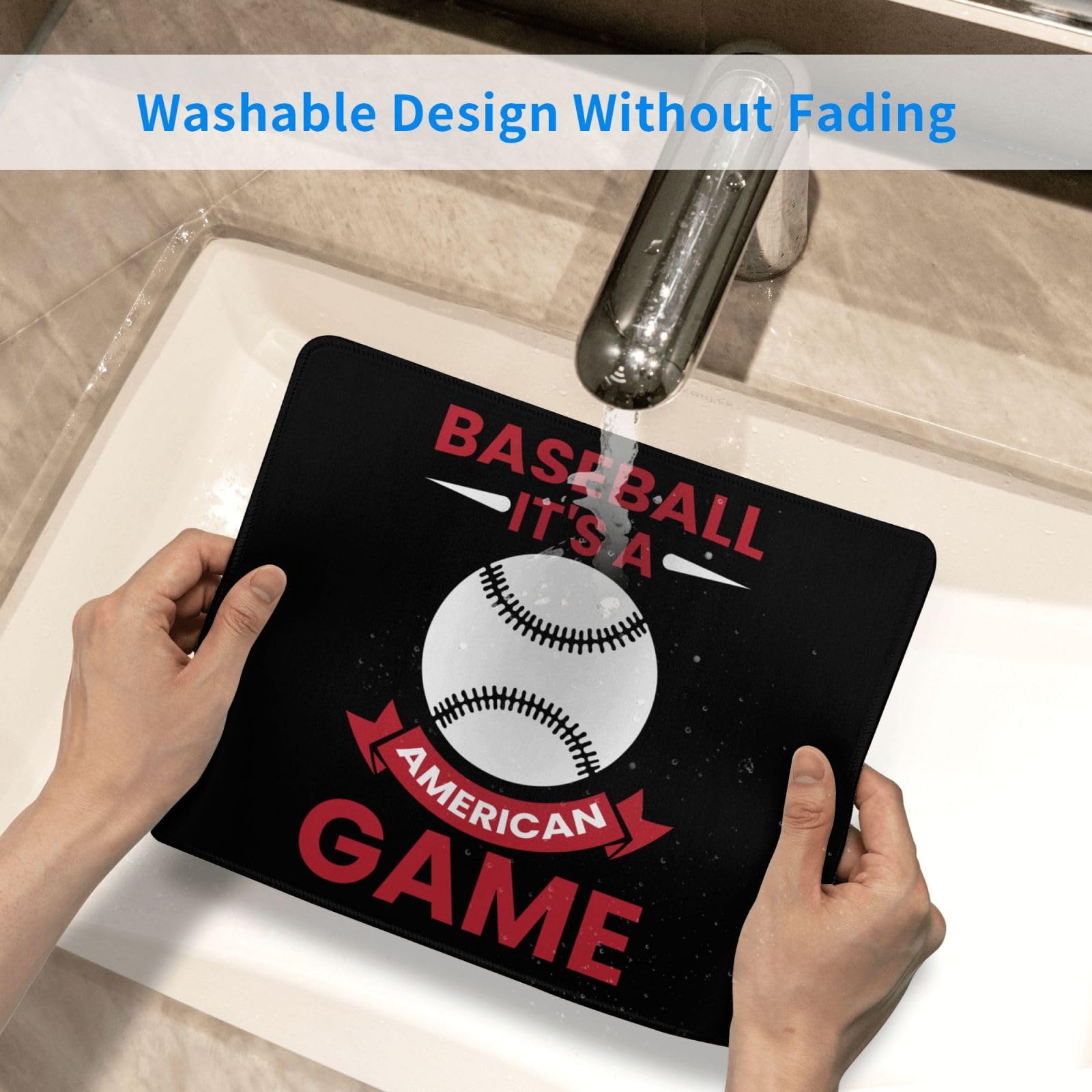 SIYTUAU American Baseball Game Mouse Pad - 10x12 Inch Non-Slip Rubber Mousepad for Office, Laptop & Gaming - Waterproof & Durable Desk Accessory for Baseball Fans & PC Enthusiasts